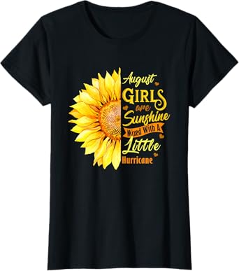 August Girls Are Sunshine Mixed Little Hurricane T-Shirt