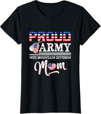 Proud Army 10th Mountain Division Mom T-Shirt