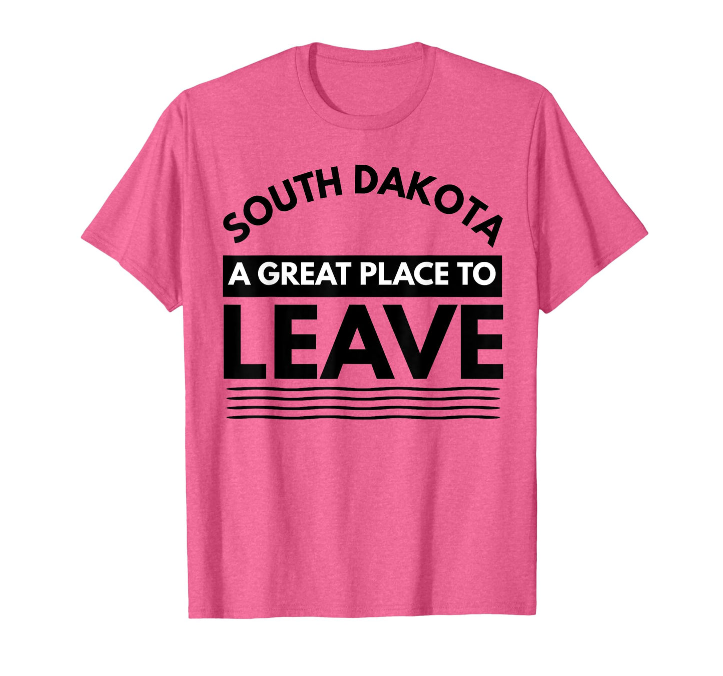 Funny South Dakota A Great Place To Leave Fun Dakota Sarcasm T-Shirt