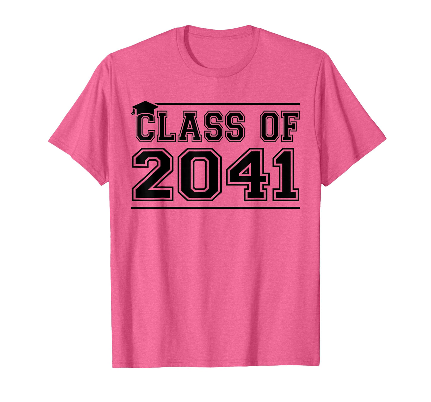 Class of 2041 Grow With Me Handprints On Back K to 12 Grade T-Shirt