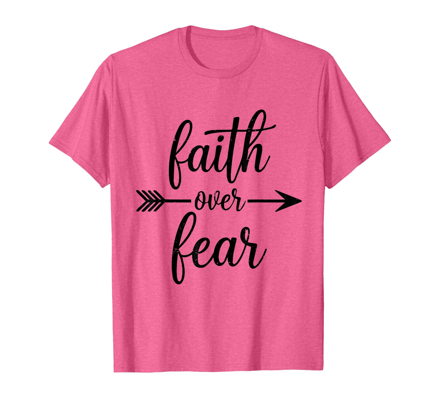 Cute Christian Faith Over Fear Women Youth Teen Girl T-Shirt