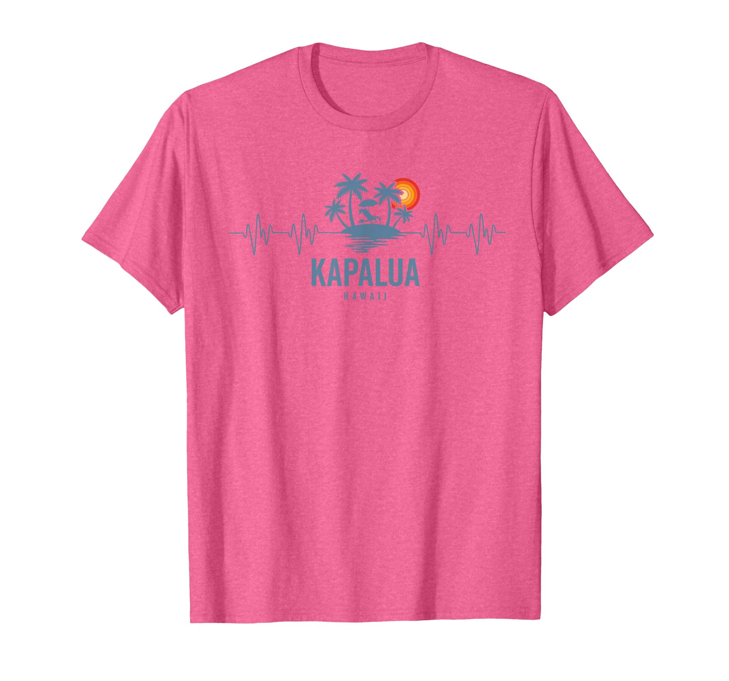Kapalua Bay Hawaii Vintage 80s Sunset Heartbeat T-Shirt