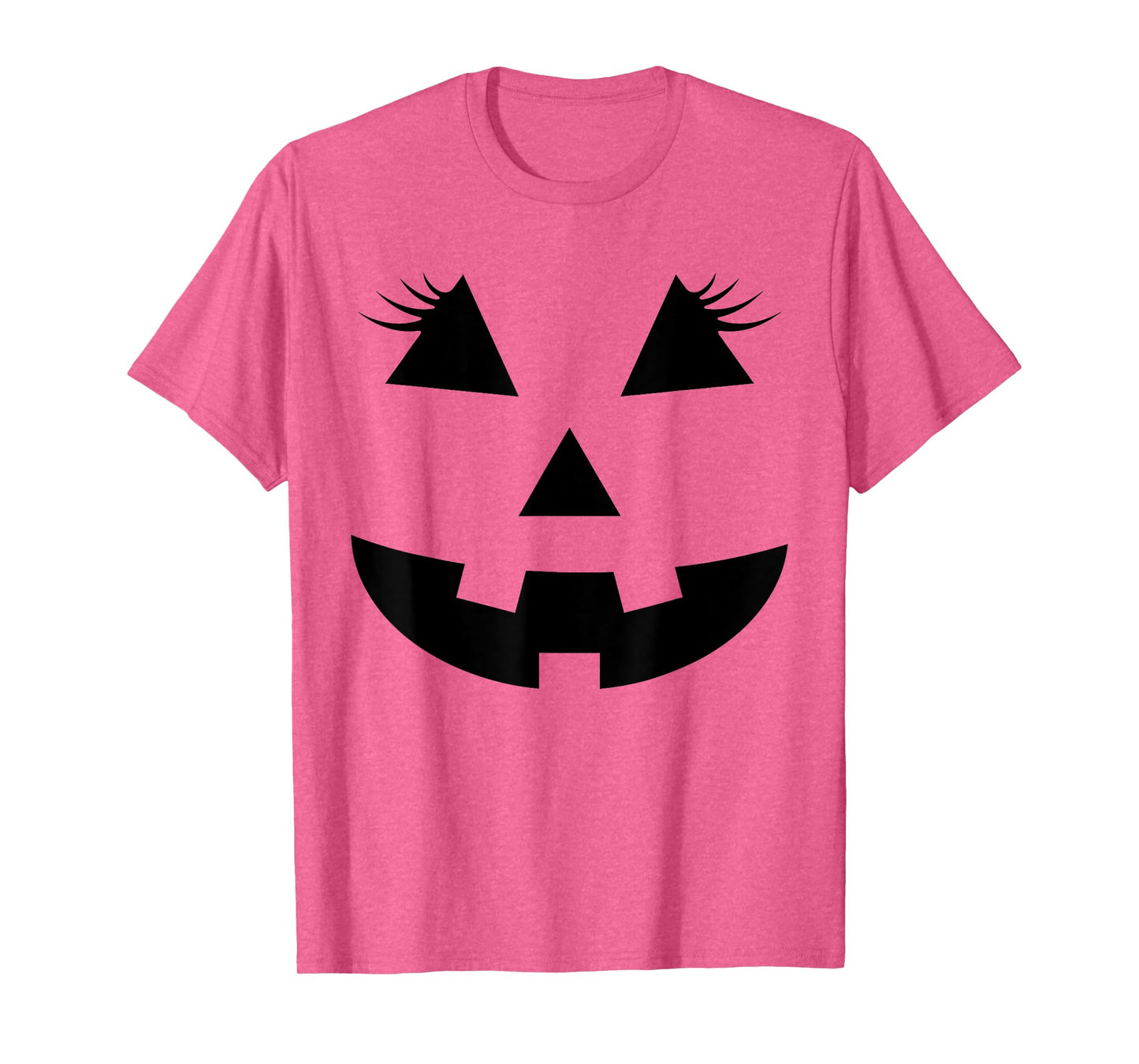 Jack O Lantern Face Pumpkin Eyelashes Hallowen Costume Funny T-Shirt