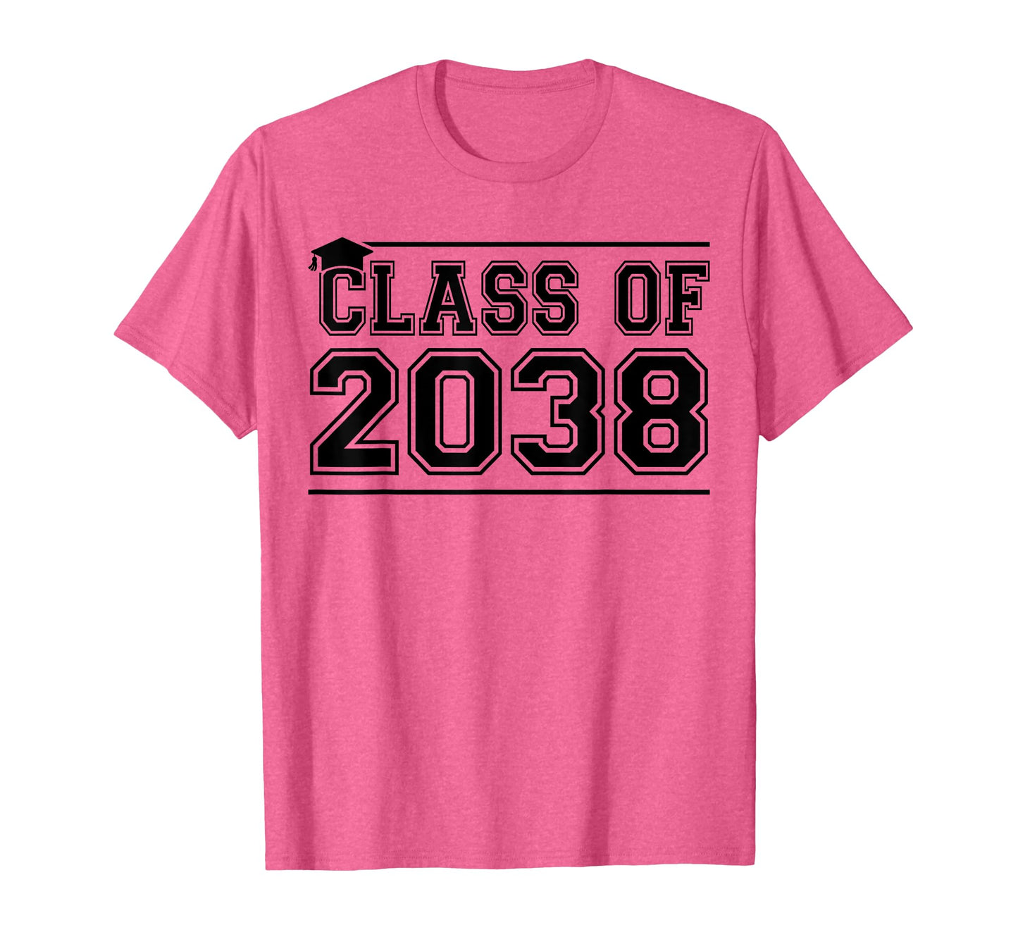 Class of 2038 Grow With Me Handprints On Back K to 12 Grade T-Shirt