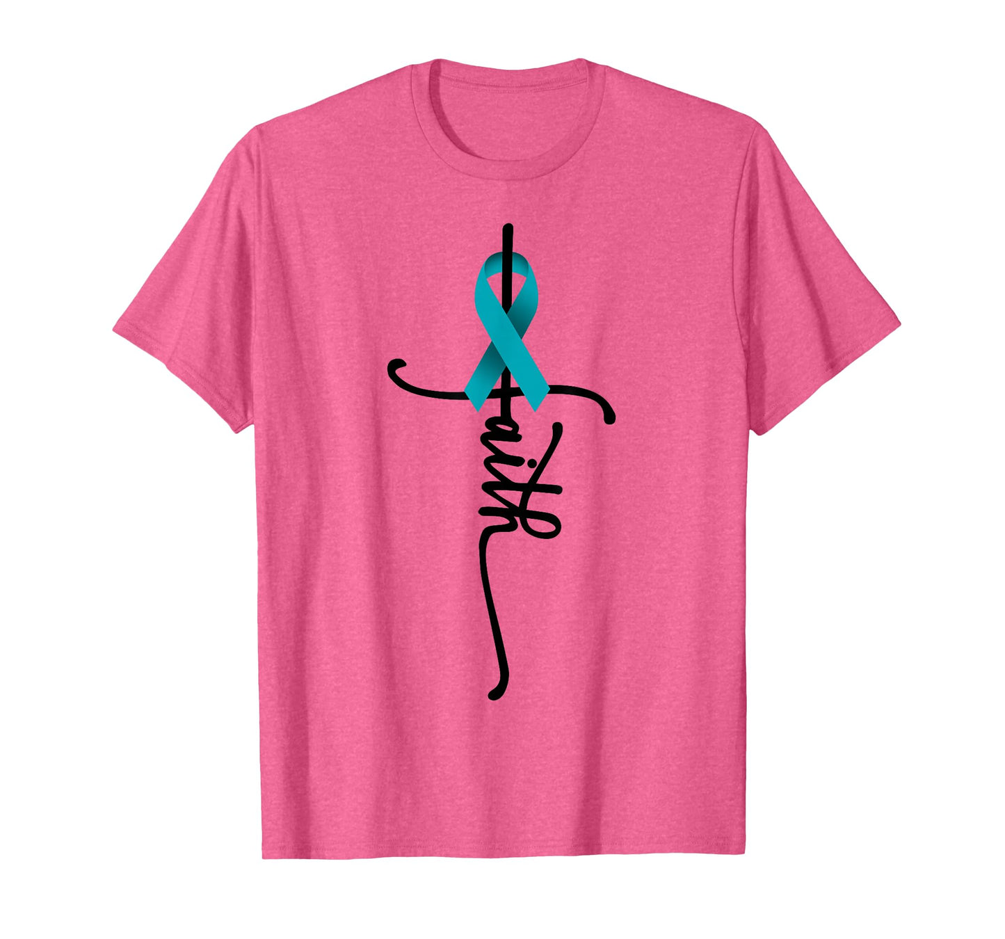 Ovarian Cancer Faith Ovarian Cancer Awareness Support T-Shirt
