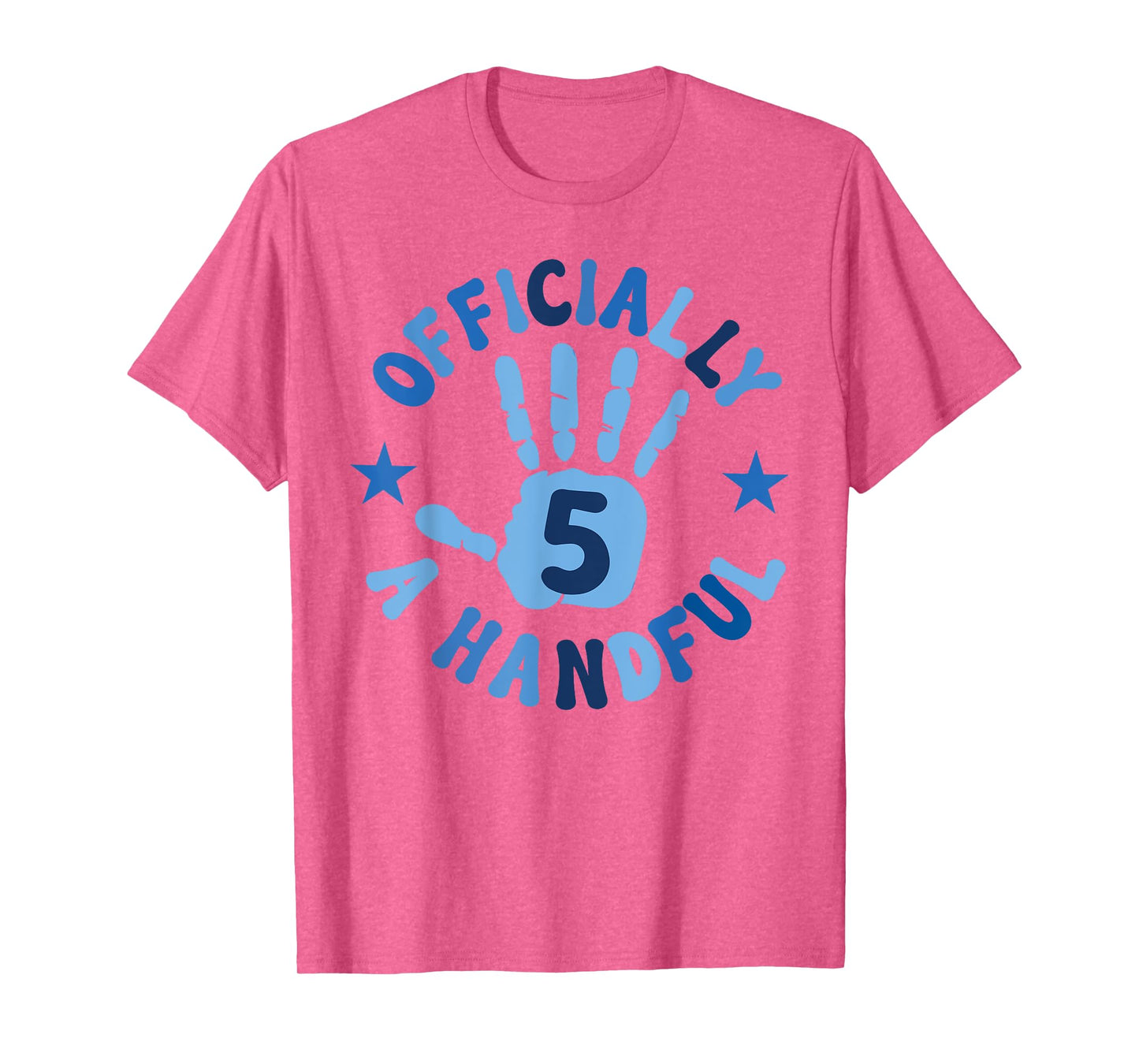 Kids I'm Officially A Handful Five 5th Birthday Girls Boys T-Shirt