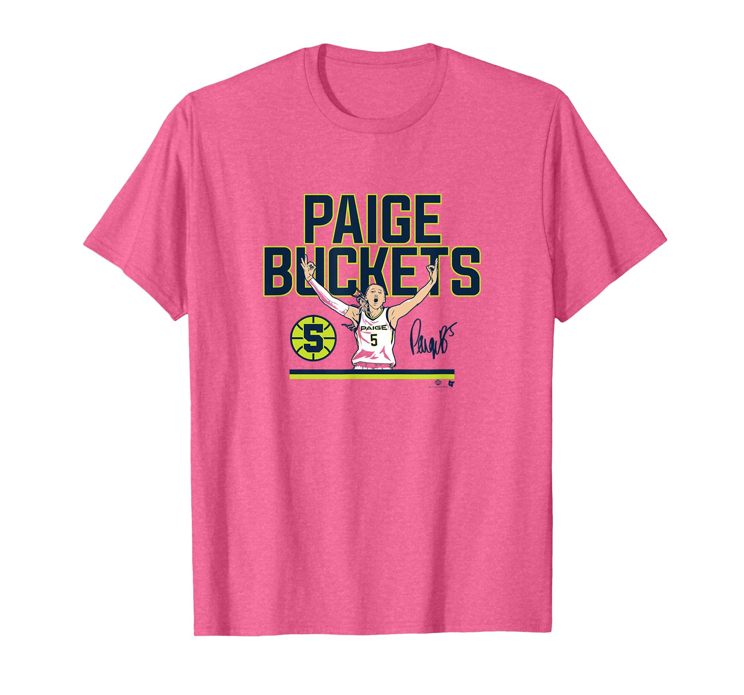 Paige Bueckers - Buckets Stripe (Gray) - Dallas Basketball T-Shirt