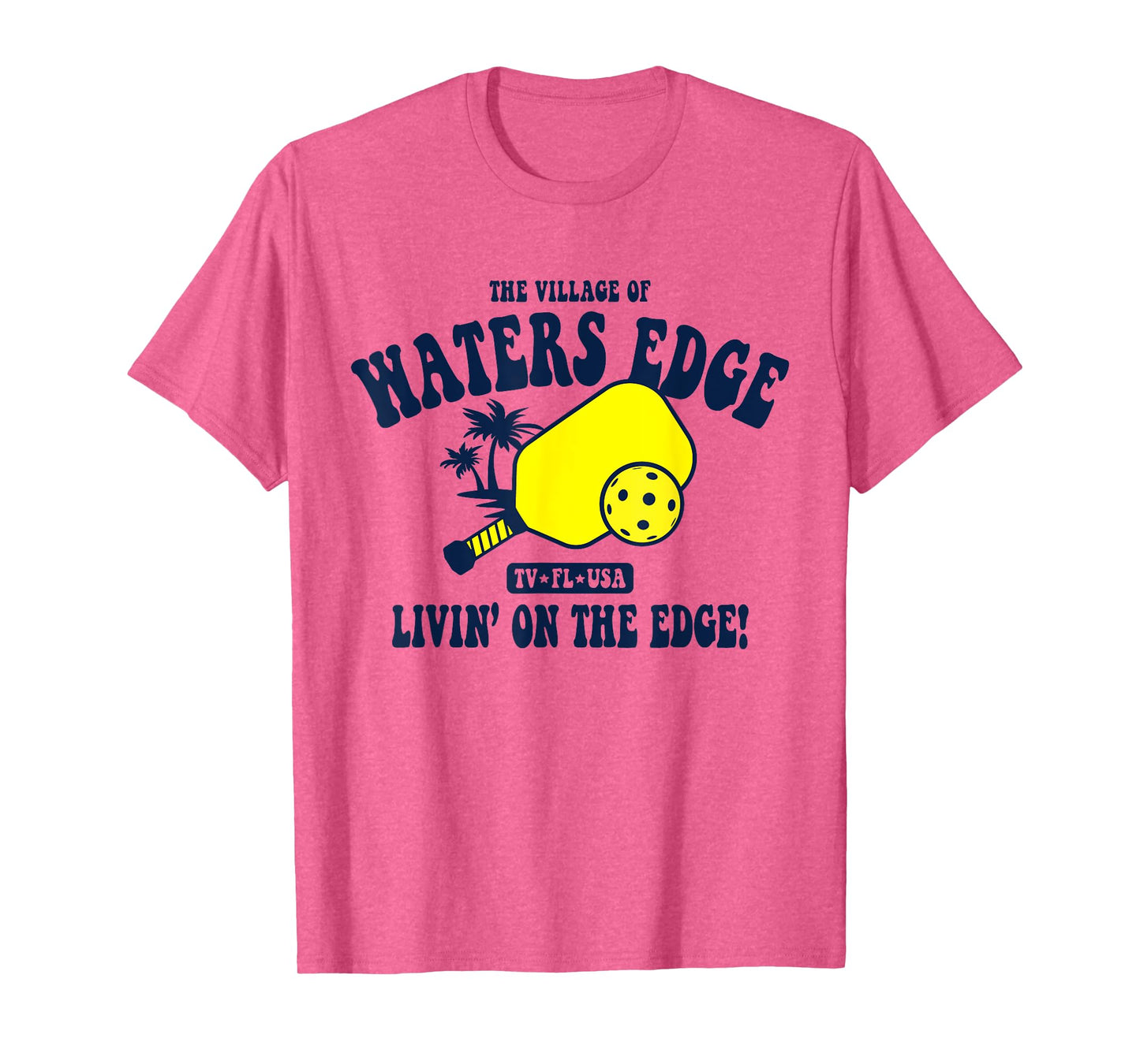 The Village of Waters Edge TV FL USA Pickleball Design T-Shirt