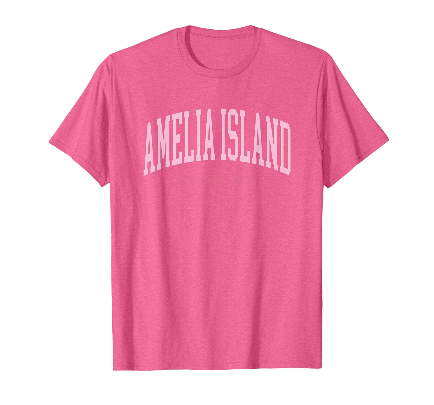 Amelia Island Florida Retro Preppy Throwback Pink Girls T-Shirt
