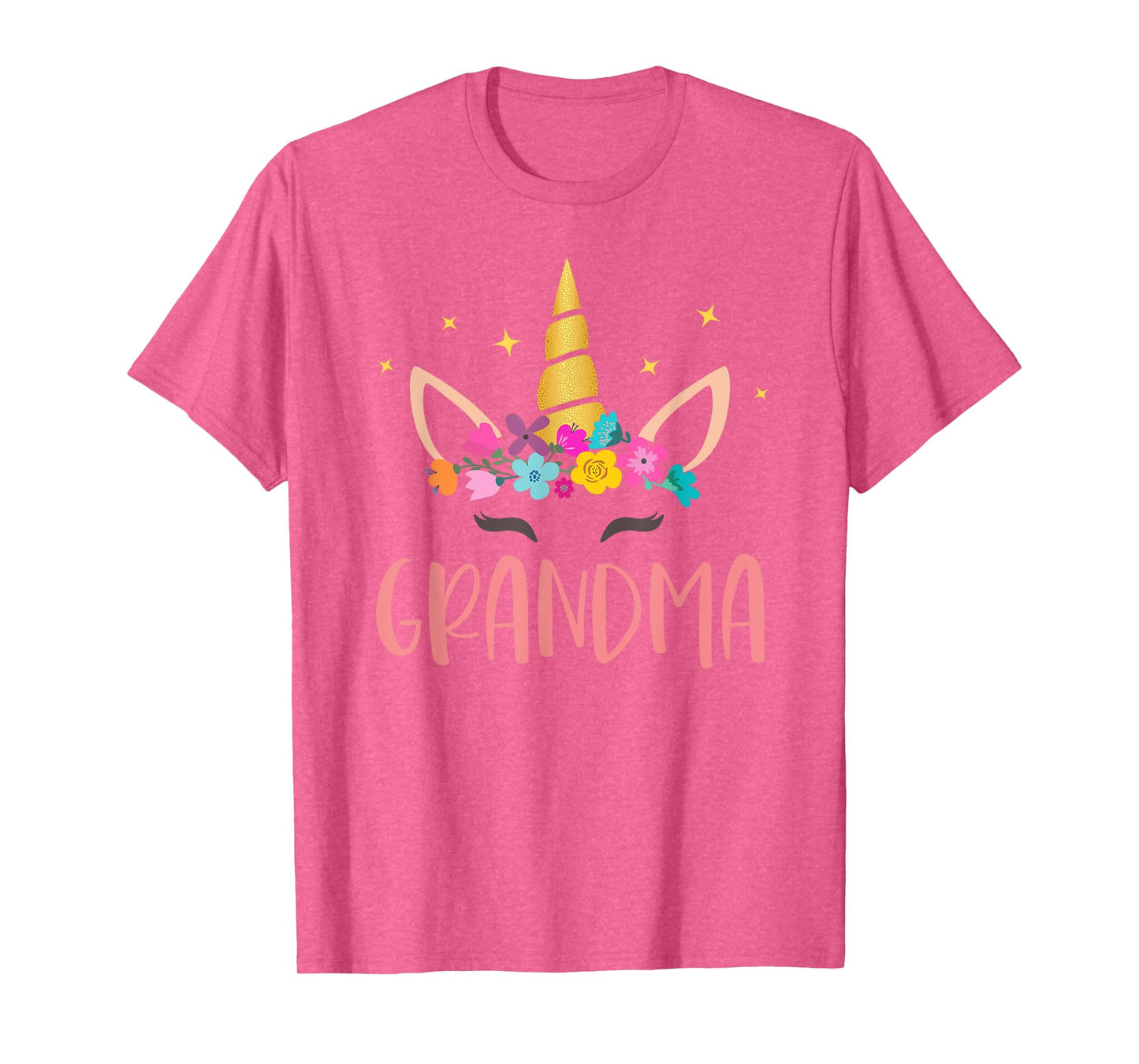 Grandma Unicorn Floral Birthday Matching T-Shirt