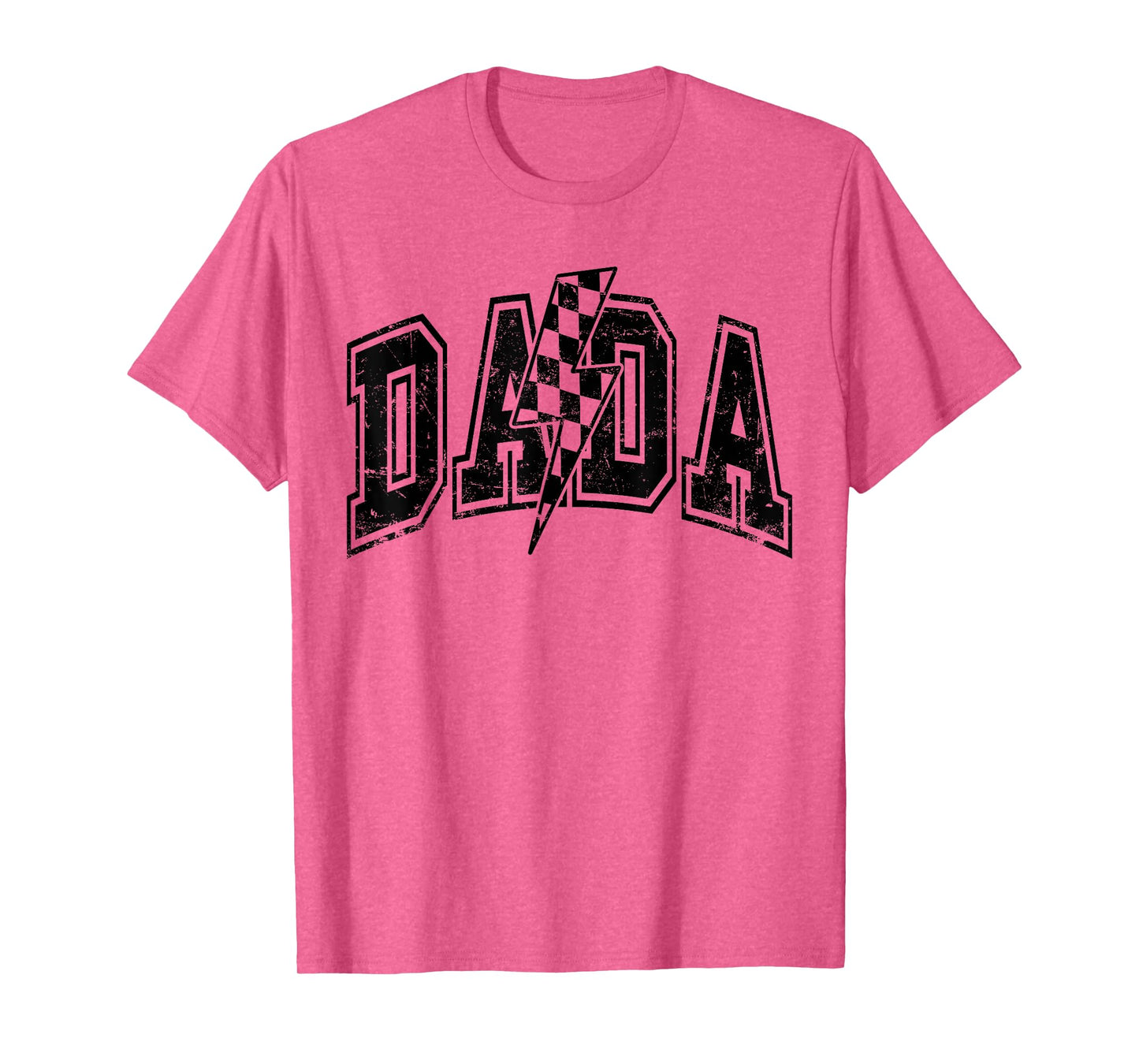 Dada Lightning Checkered Father's Day Dad Grandpa Men T-Shirt