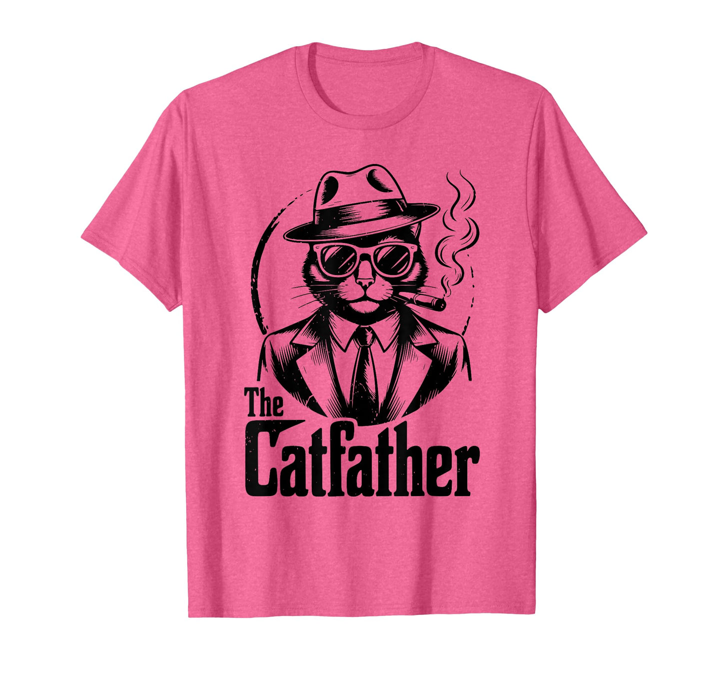 Men's The Catfather Personalized Black Cat Happy Father Day T-Shirt