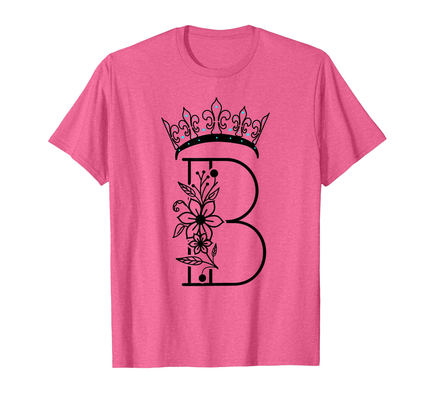 Queen B Bee Letter B Crown Alphabet Monogram Bride Bee Lover T-Shirt