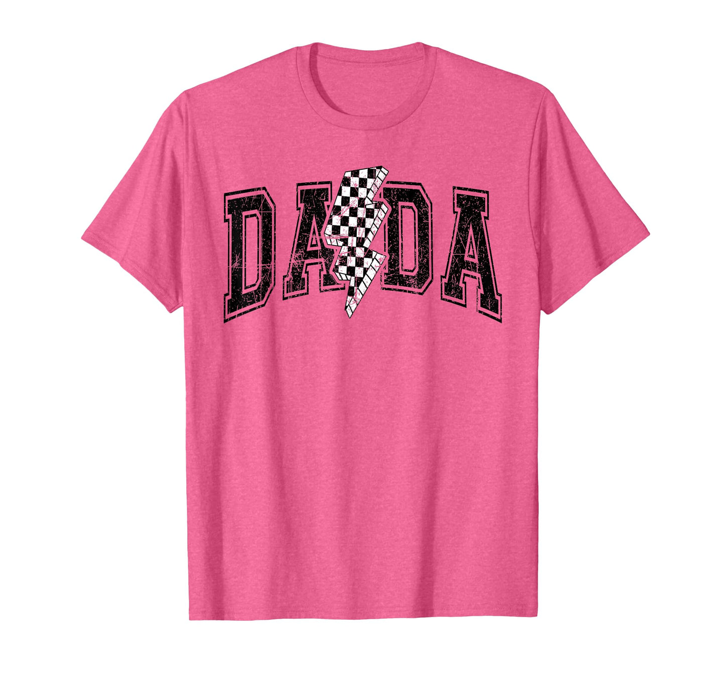 Dada Lightning Bolt Checkered Father's Day Dad Grandpa T-Shirt