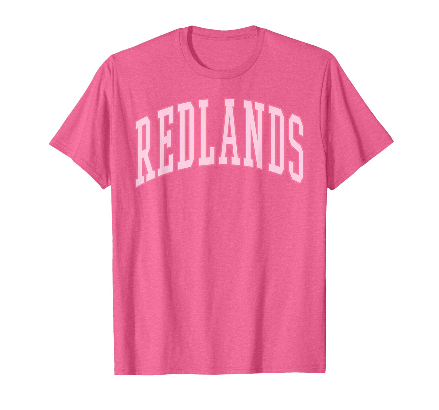 Redlands Vintage Preppy Varsity Pink Sports T-Shirt