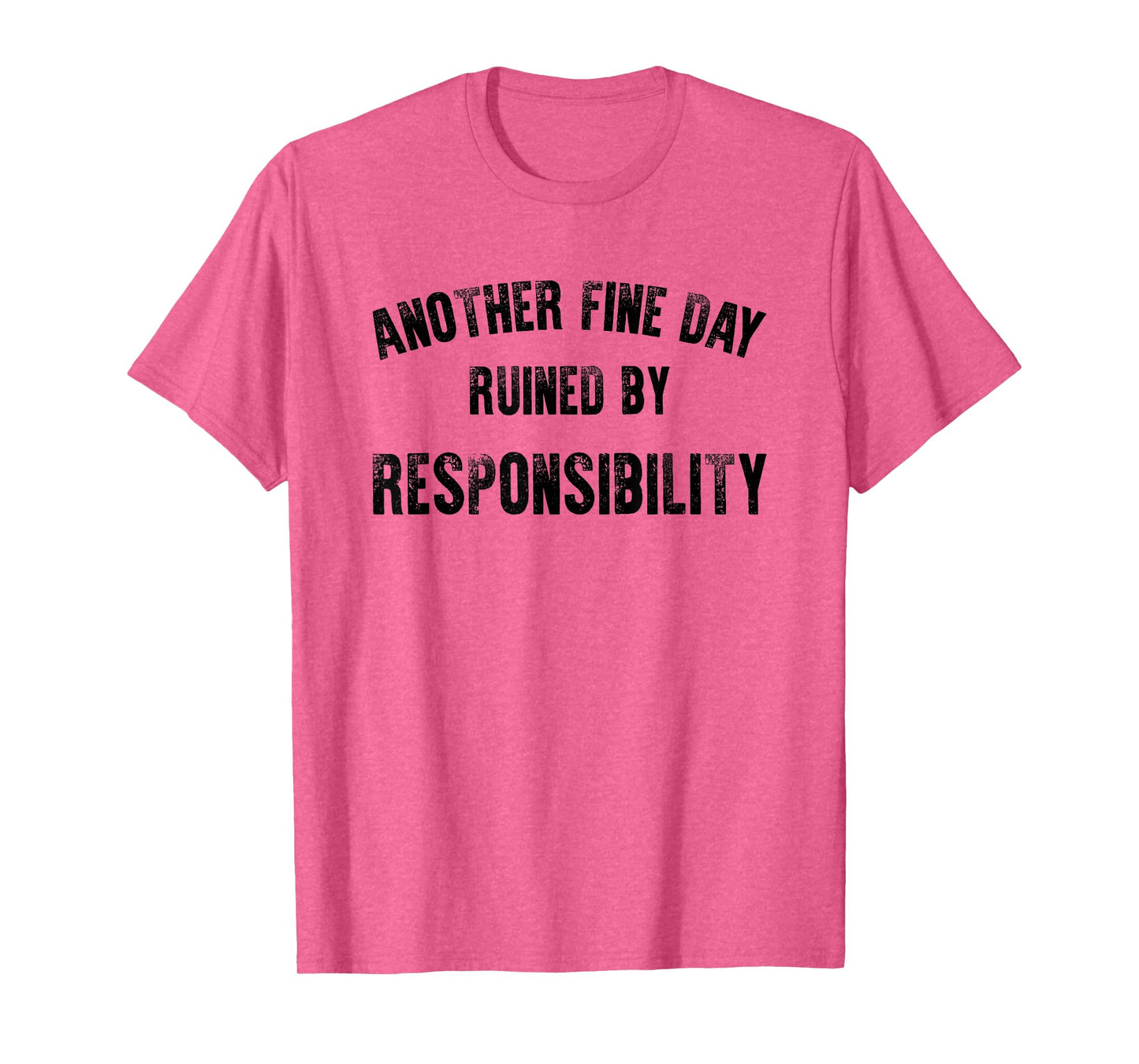 Another Fine Day Ruined By Responsibility Funny Adult Humor T-Shirt