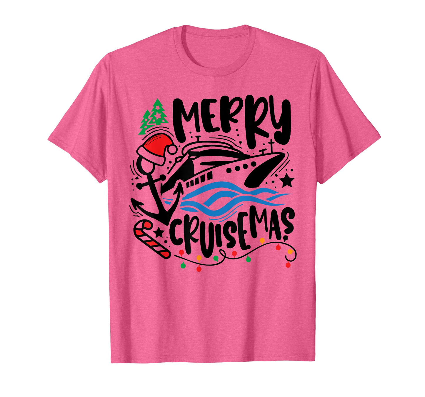 Merry Cruisemas Ugly Christmas Xmas Santa Cruise Girls Boys T-Shirt