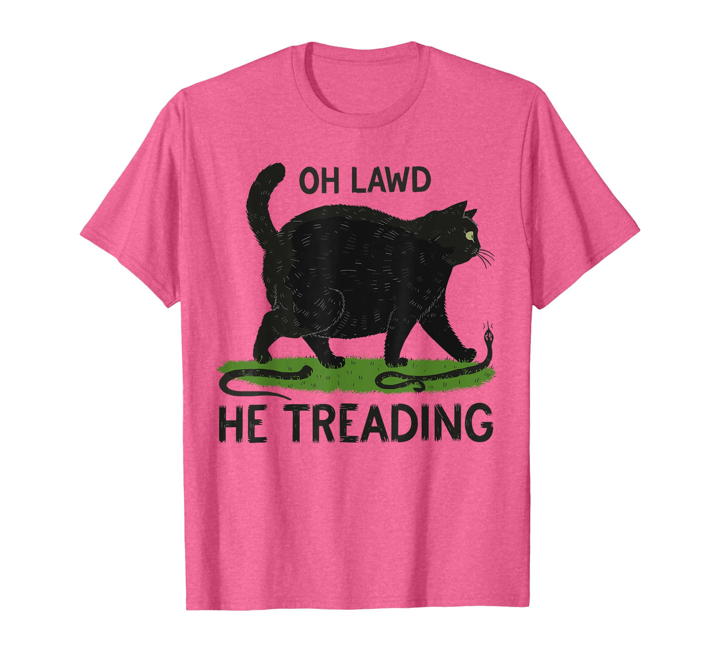 Oh Lawd He Treading Funny Fat Cat Lover Funny Memes Cat Mom T-Shirt