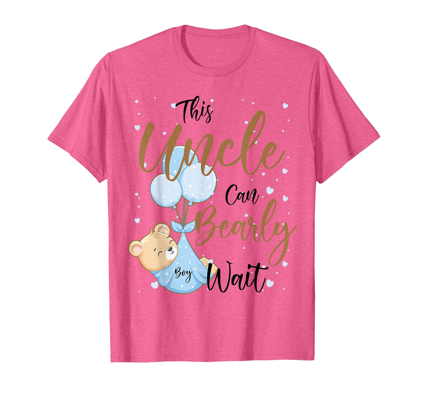 Baby Bear Baby Shower Theme Uncle Bearly Wait Baby Boy T-Shirt