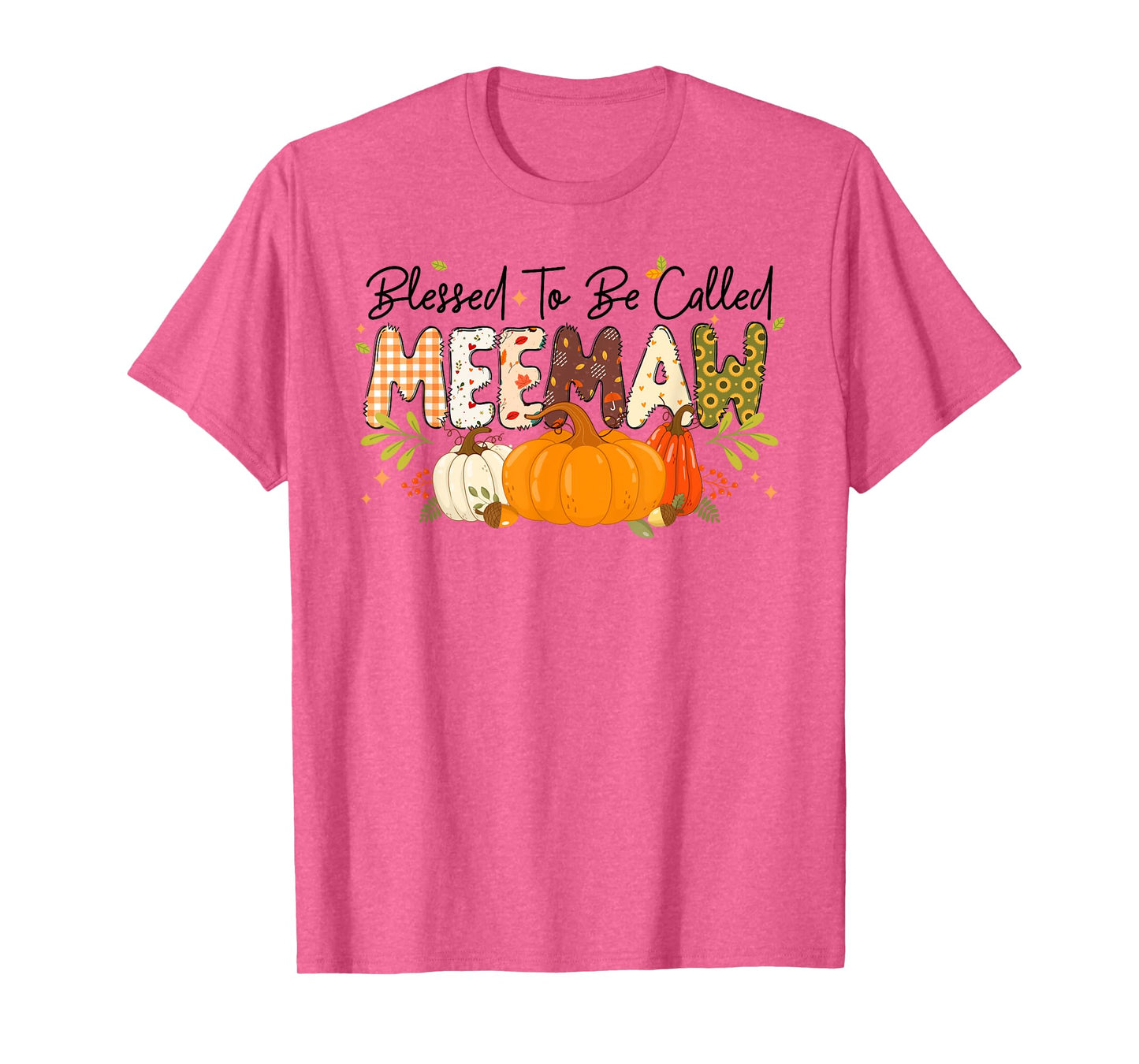 Blessed Meemaw Pumpkin Fall Autumn Thanksgiving Mom Women T-Shirt