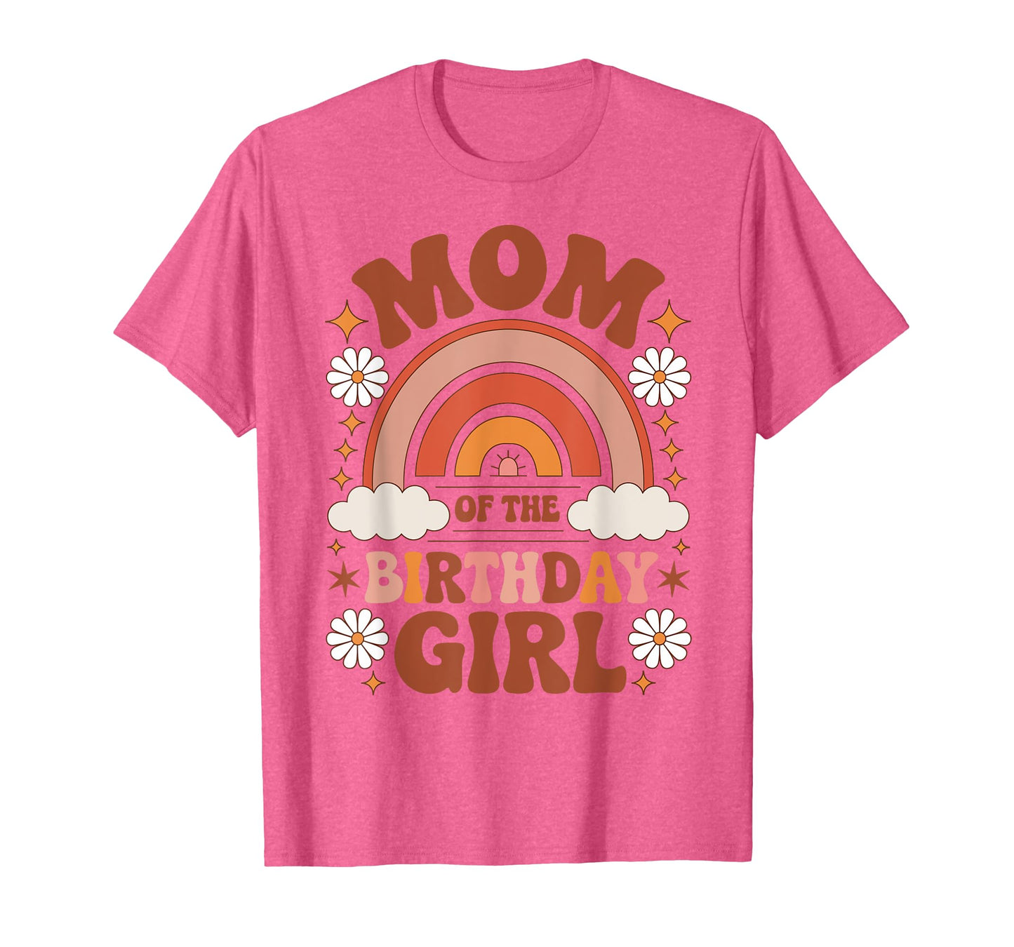 Mom Of The Birthday Girl Rainbow Birthday Matching Family T-Shirt