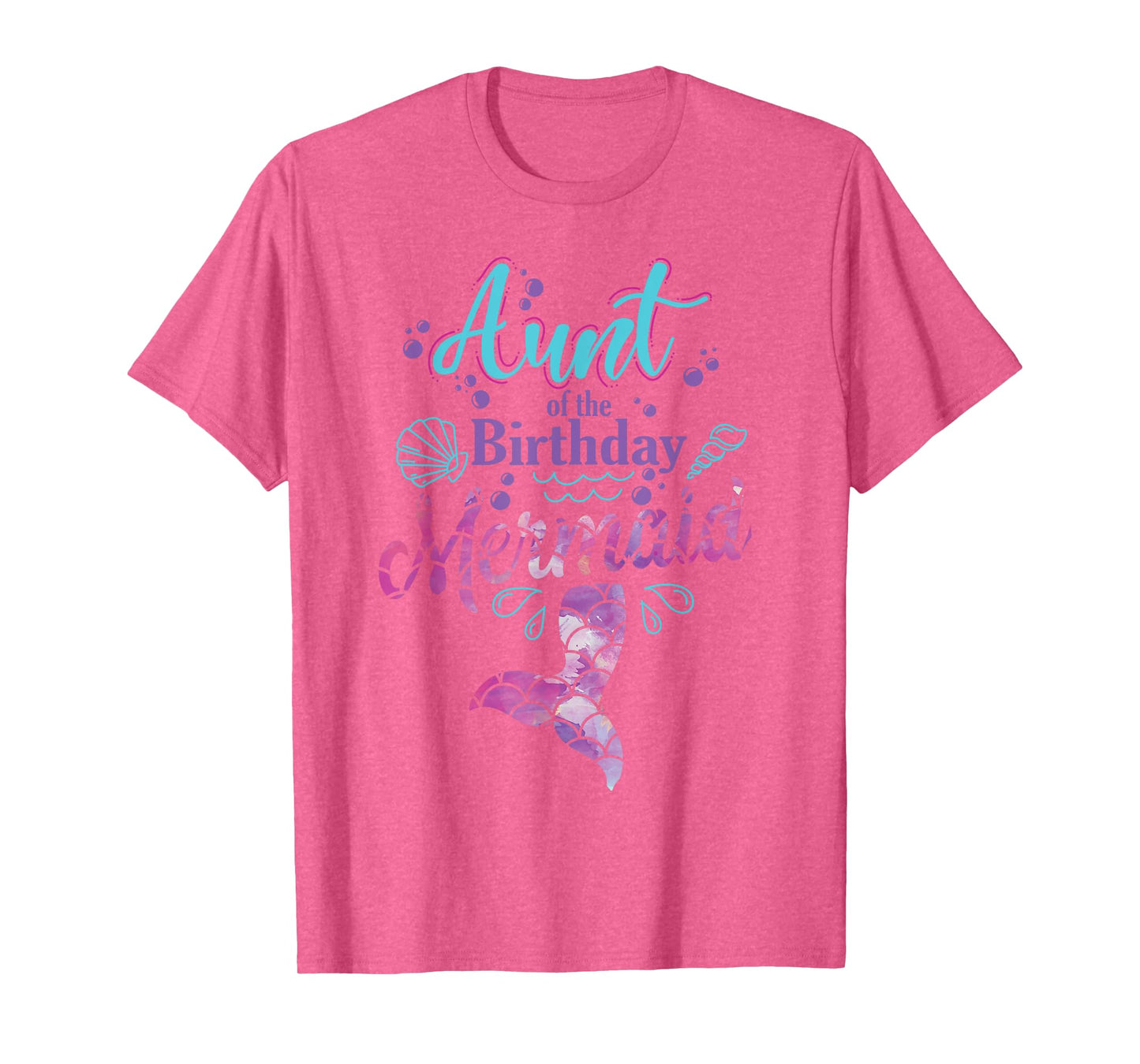 Aunt Of The Birthday Mermaid Birthday Party Mermaid Aunt T-Shirt