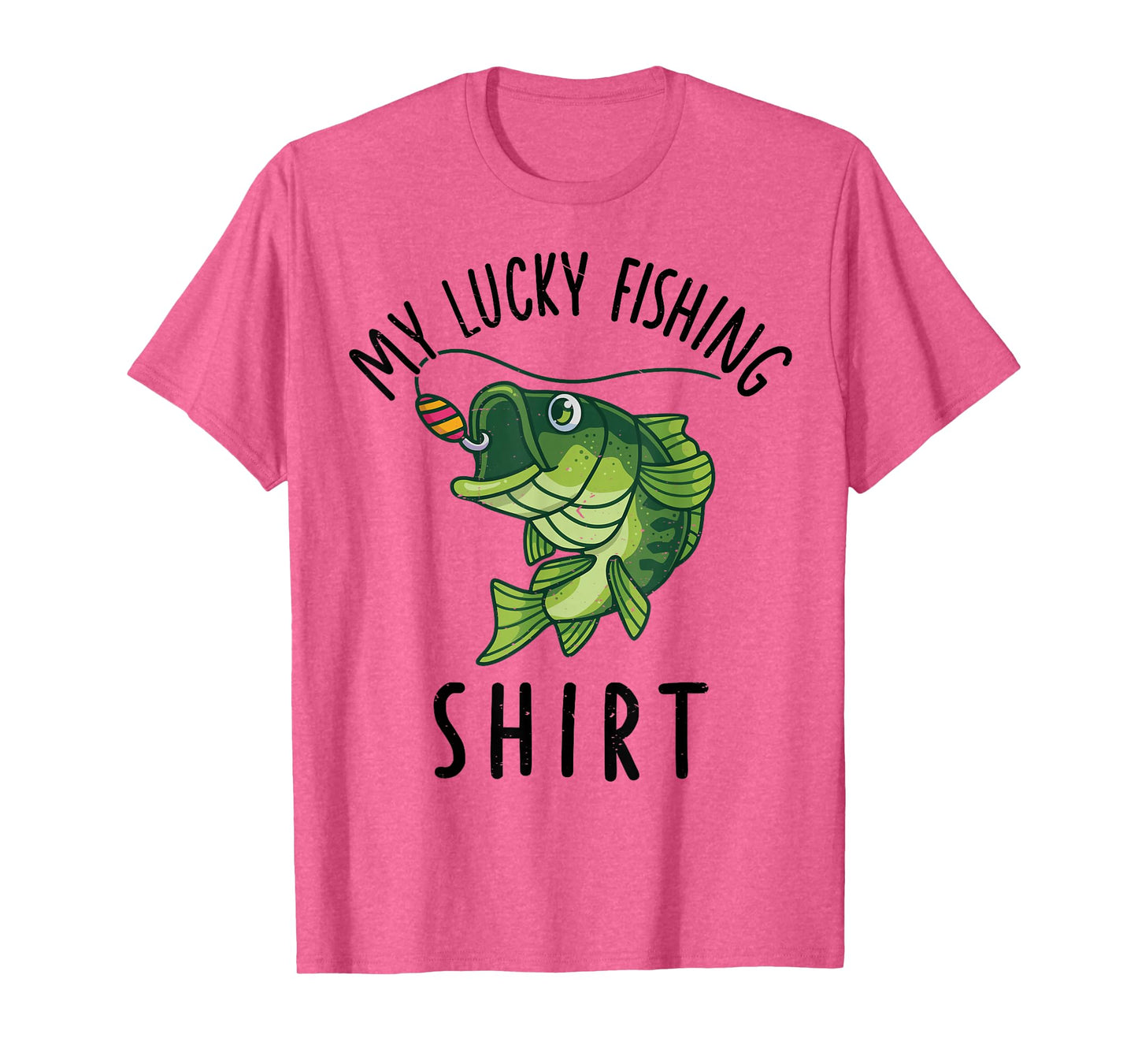 Youth My Lucky Fishing-Shirt Boys Largemouth Bass Fish Funny T-Shirt