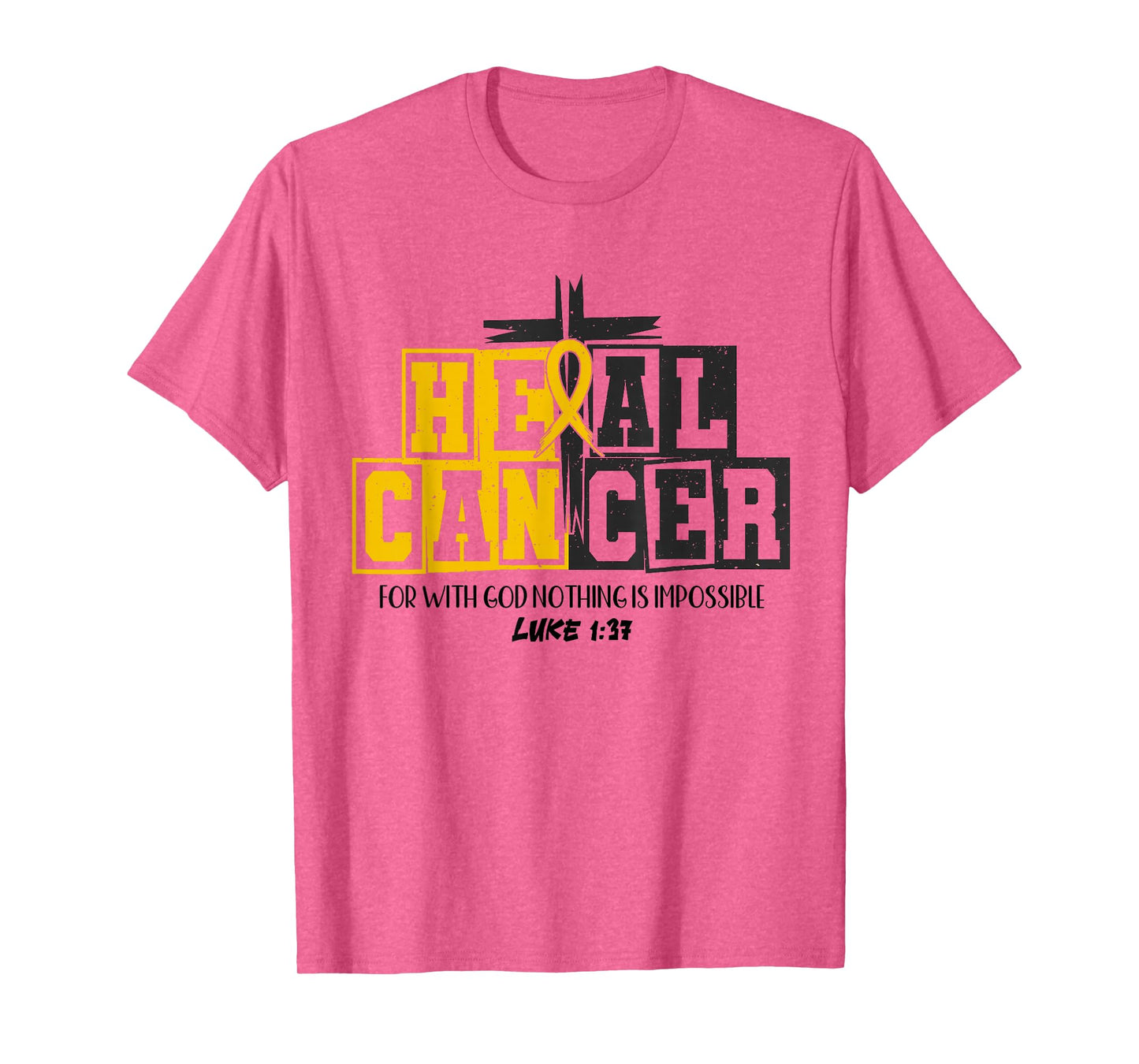 Heal Cancer Childhood Cancer Awareness God Christian Kids T-Shirt