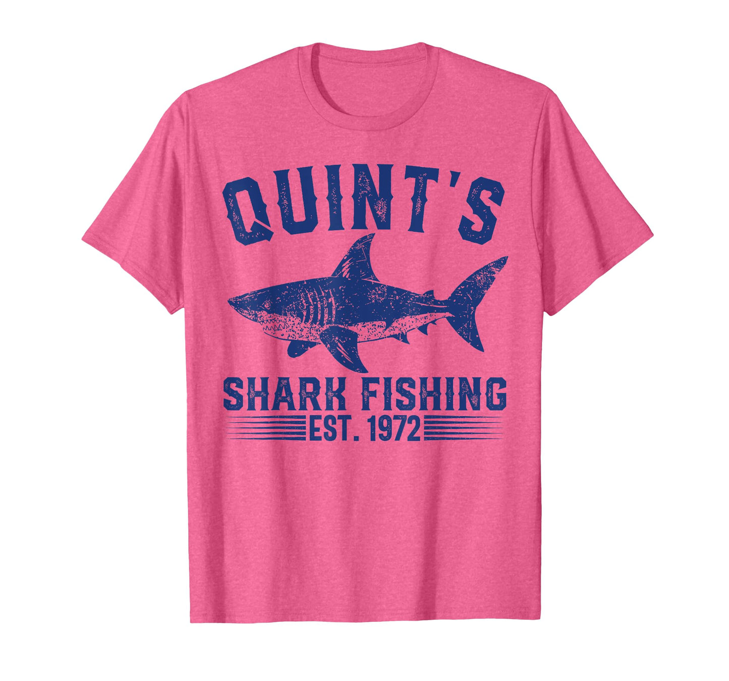 Vintage Quint's Shark Fishing 1972 Retro Fisher Birthday T-Shirt