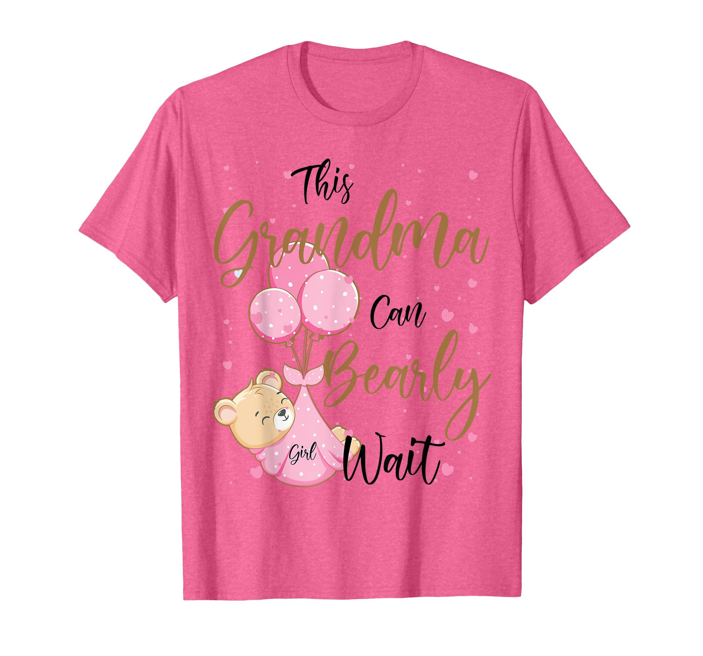 Baby Bear Baby Shower Spring Grandma Bearly Wait Baby Girl T-Shirt