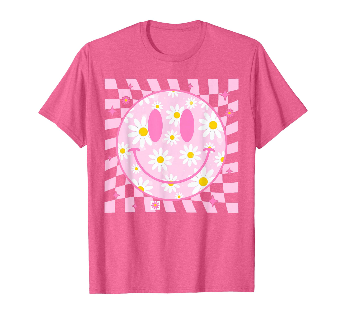 Happy Face Daisy Flower Shirt Preppy Aesthetic Smile Face T-Shirt