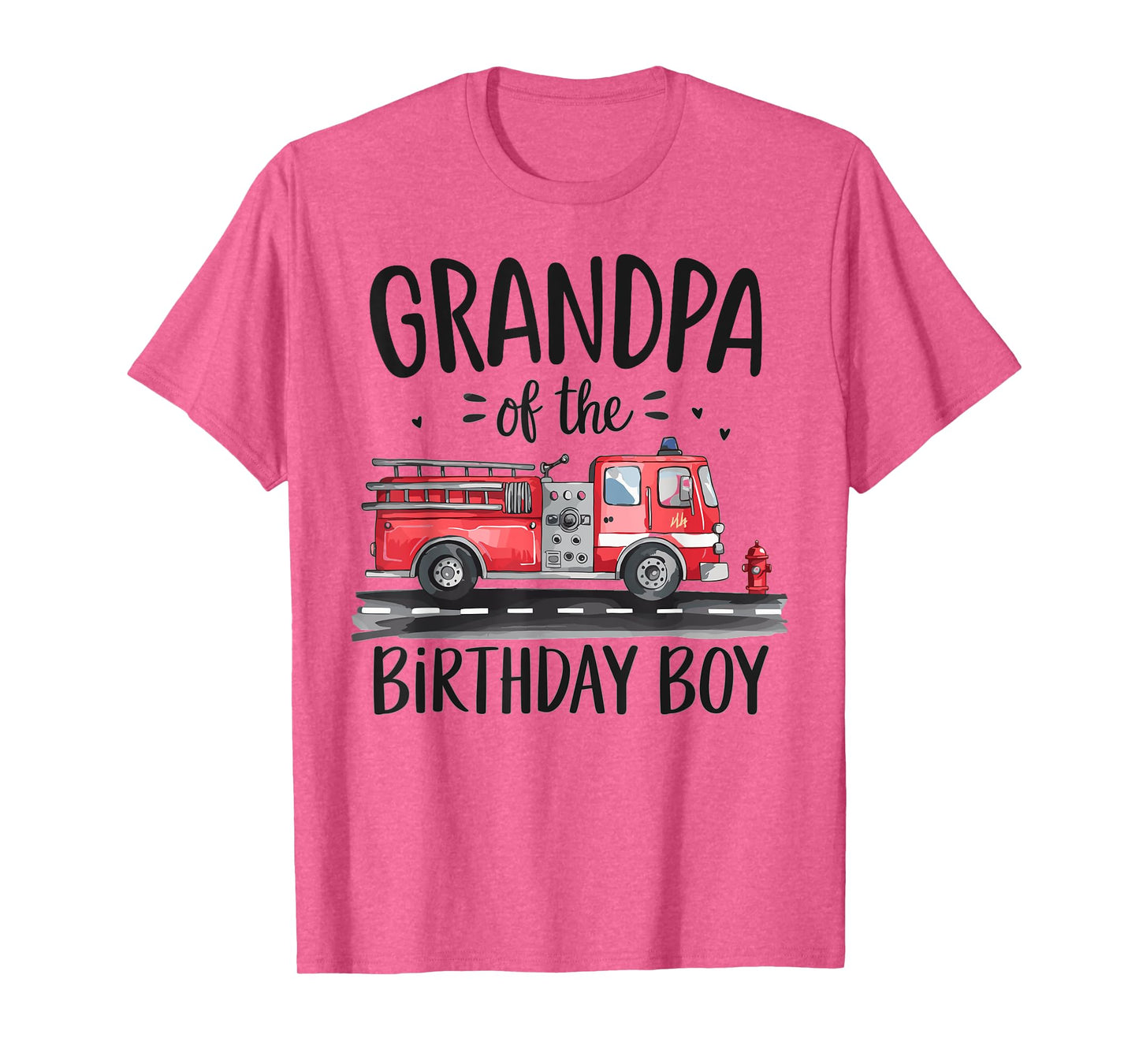 Grandpa of the Birthday Boy Fire Truck Firefighter Opa Bday T-Shirt