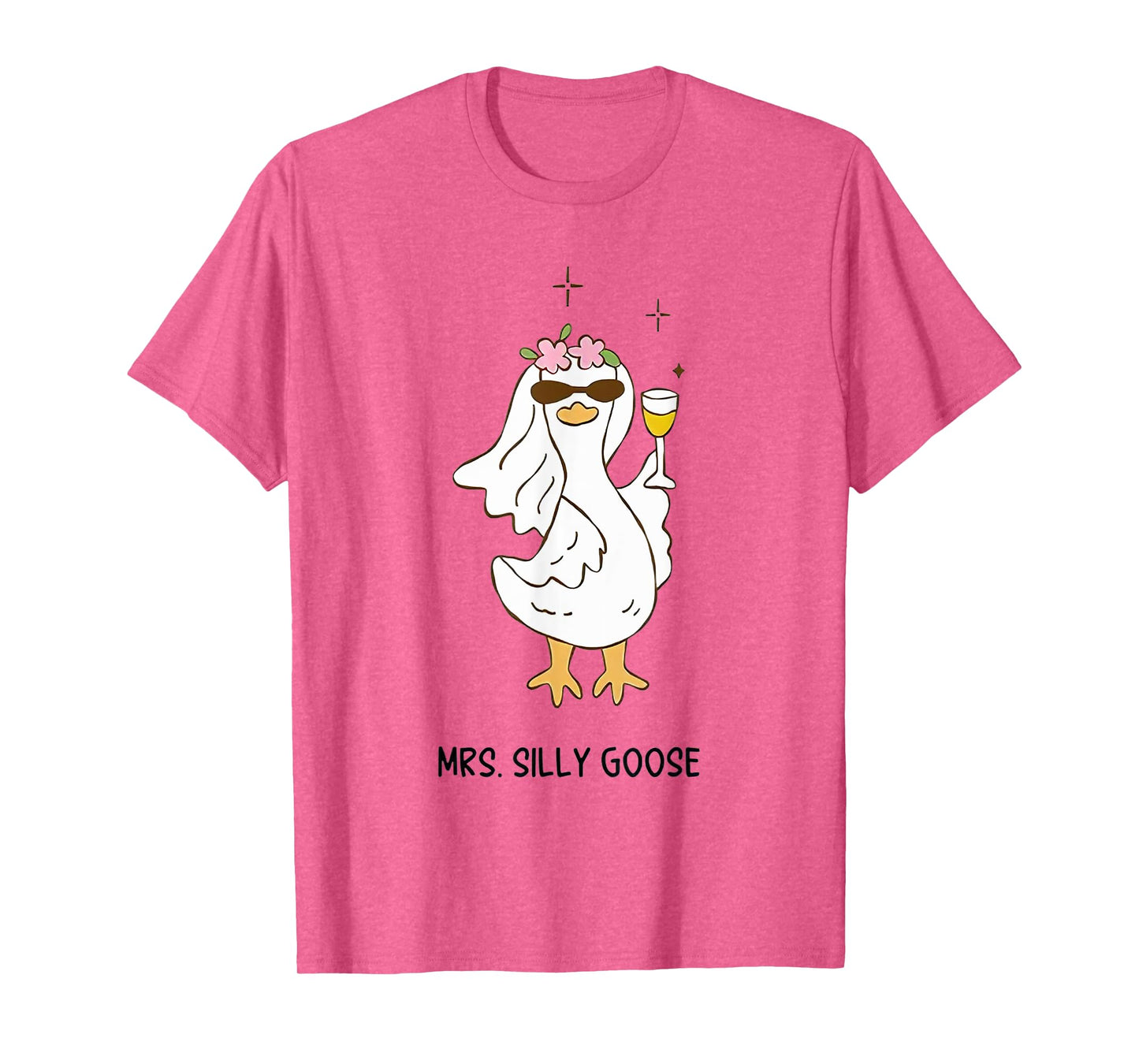Mrs Silly Goose Bride To Be Wedding Drinking Bride Goose T-Shirt