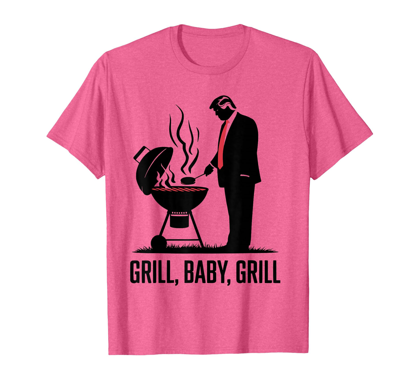 Grill Baby Grill Funny Trump Silhouette 4th of July BBQ T-Shirt