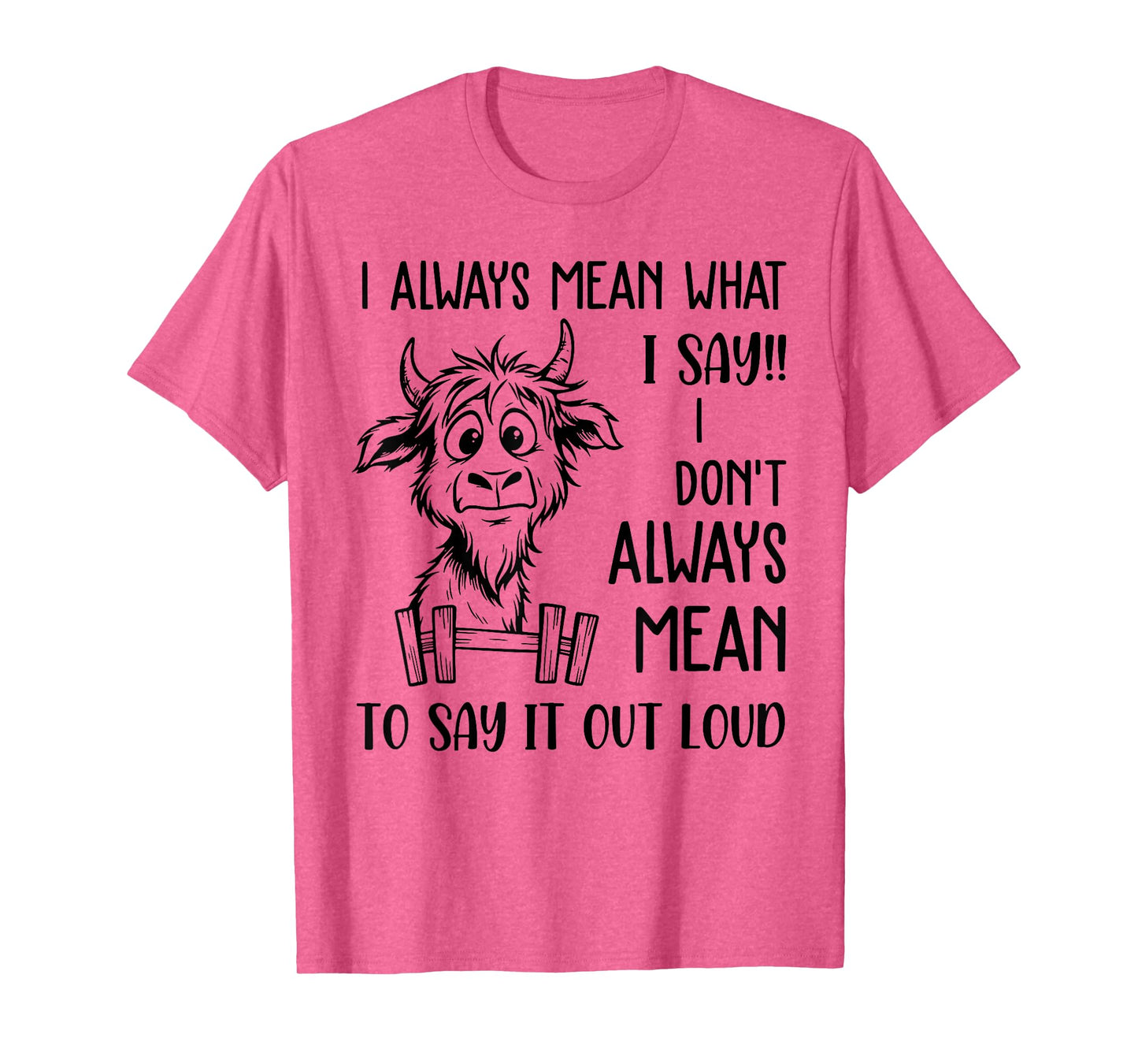 I Always Mean What I Say I Don't Always Mean to Say Out Loud T-Shirt