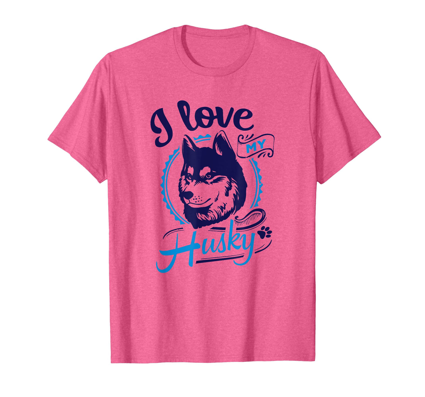 I Love My Husky - Saying Siberian Puppy Animal Paw Dogs Gift T-Shirt