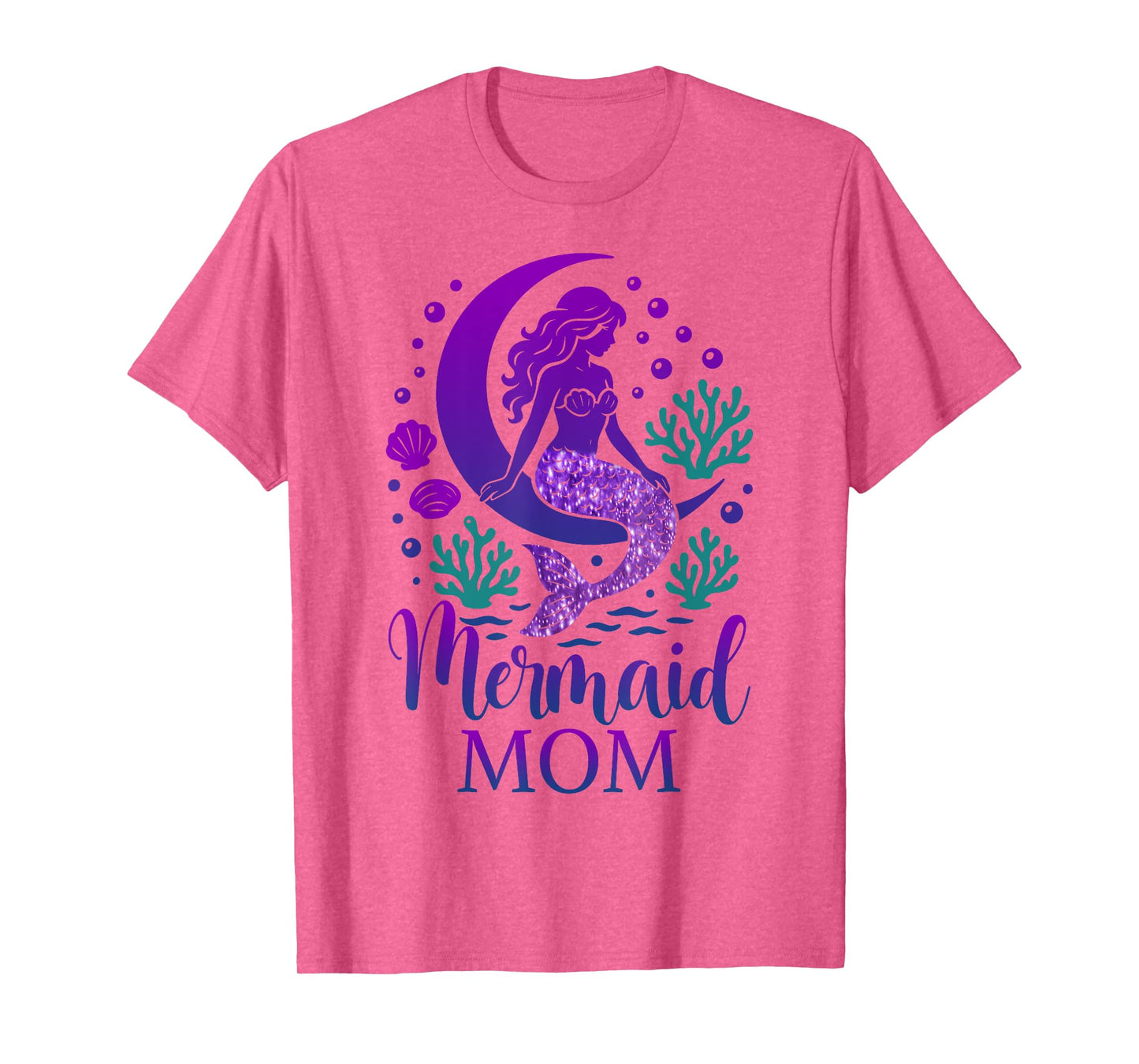 Mermaid Mom Matching Family Birthday Cute Mermaid Party T-Shirt