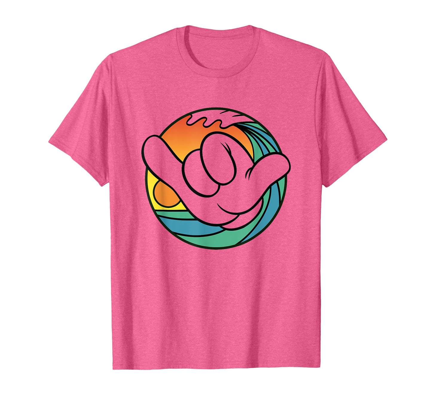 Disney Mickey And Friends Hand Shaka Sign Sunset Surf T-Shirt