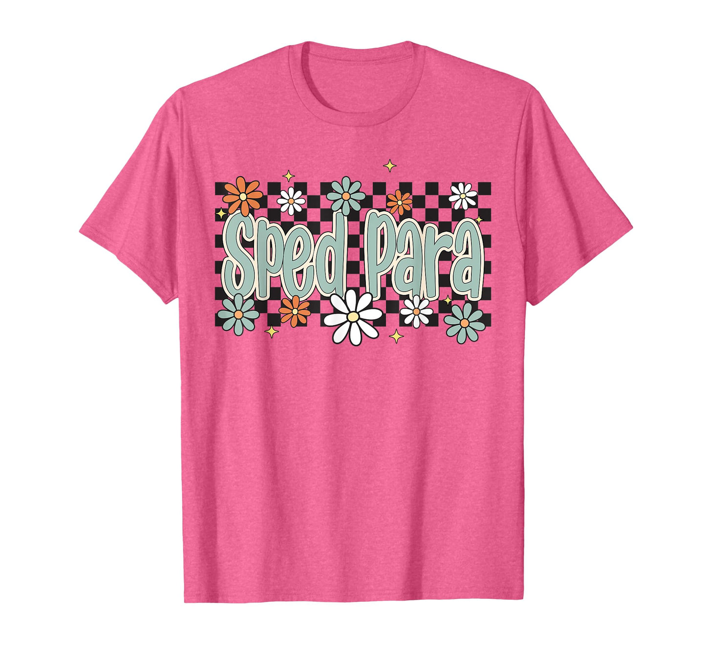 Retro Sped Para Groovy Boho Floral Preppy Back to School T-Shirt