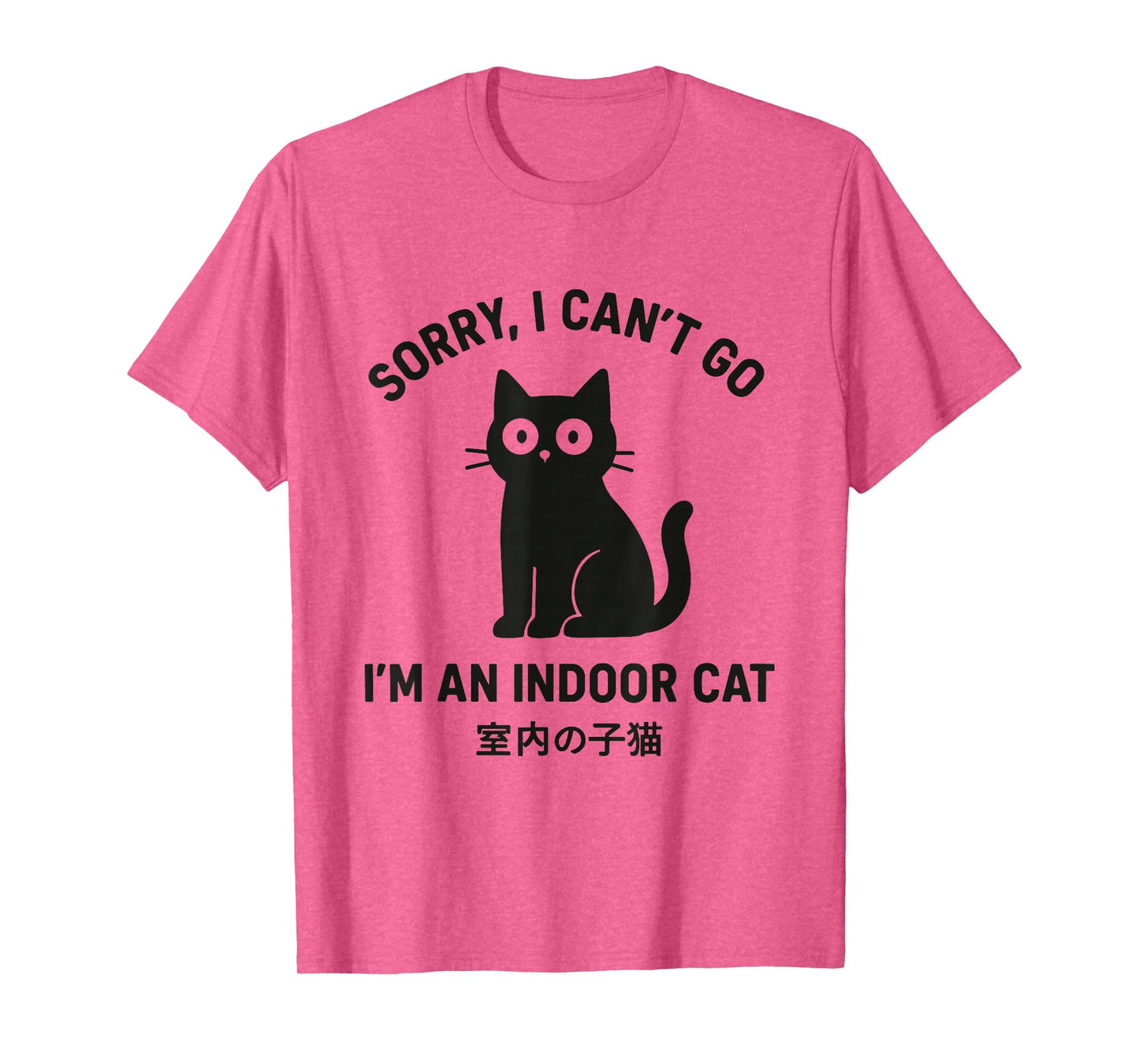 Sorry I Can’t Go I’m an Indoor Cat Funny Black Cat Lover T-Shirt