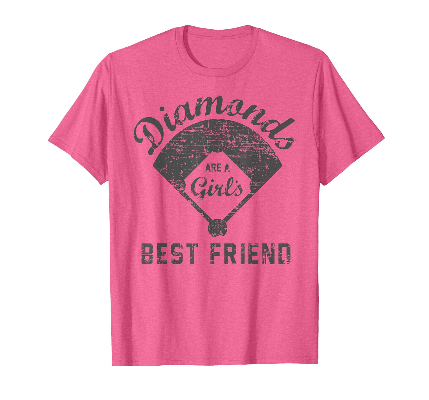 Diamonds are a Girl's Best Friend Shirt Softball Mom Gift T-Shirt
