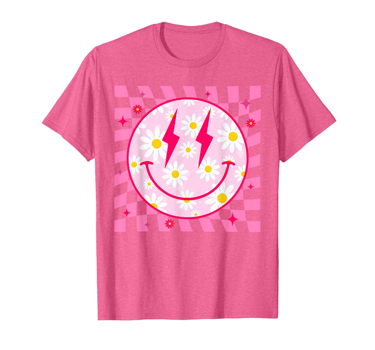Happy Face Daisy Flower Shirt Preppy Aesthetic Smile Face T-Shirt