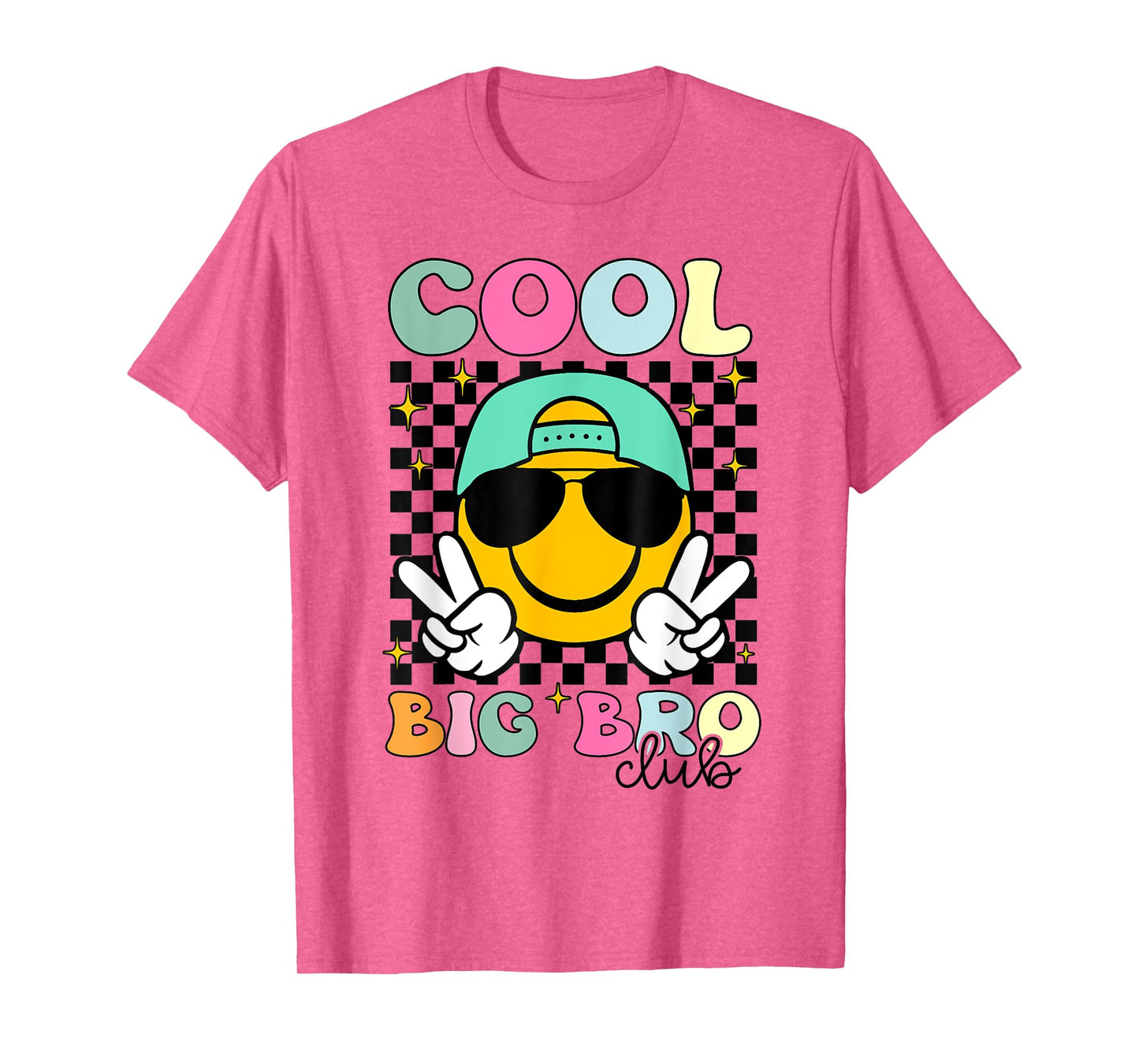 Groovy Cool Big Bro Club Retro Brother Matching Family T-Shirt