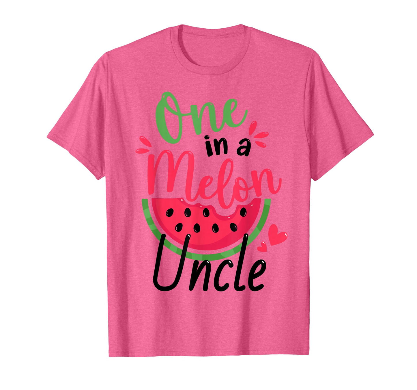 One in a Melon Uncle 1st Birthday Party Family Matching T-Shirt