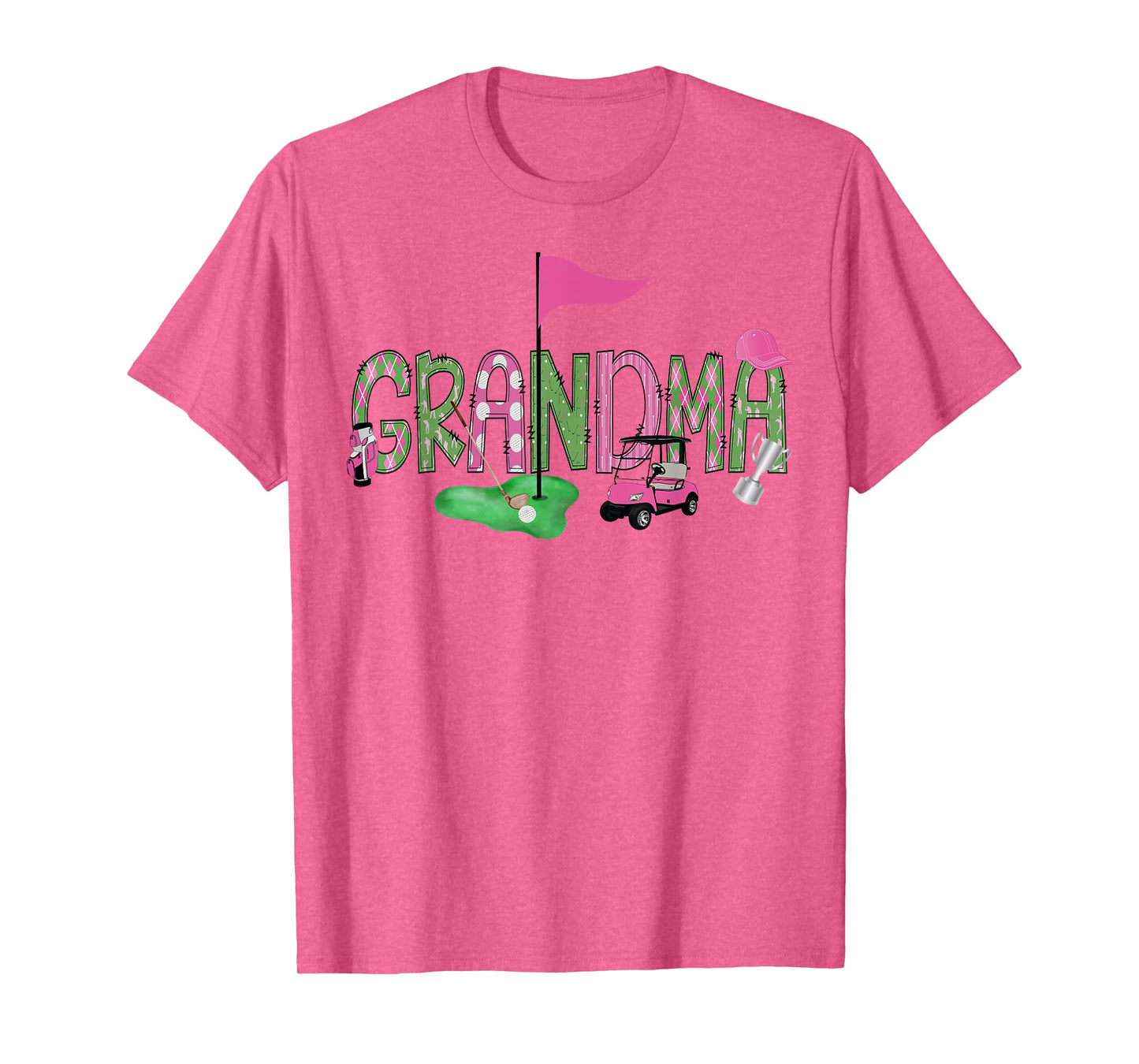 Golf Grandma Pink Hole in One Golf 1St Birthday Girl T-Shirt