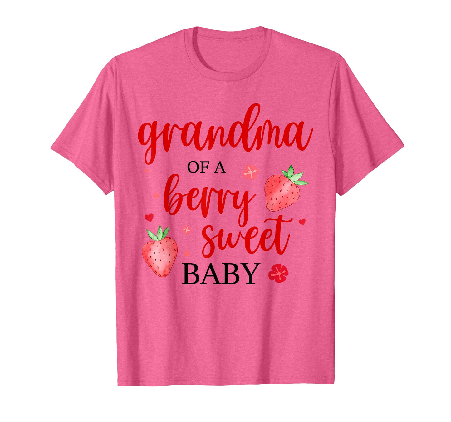 Grandma Of A Berry Sweet One Strawberry Baby First Birthday T-Shirt