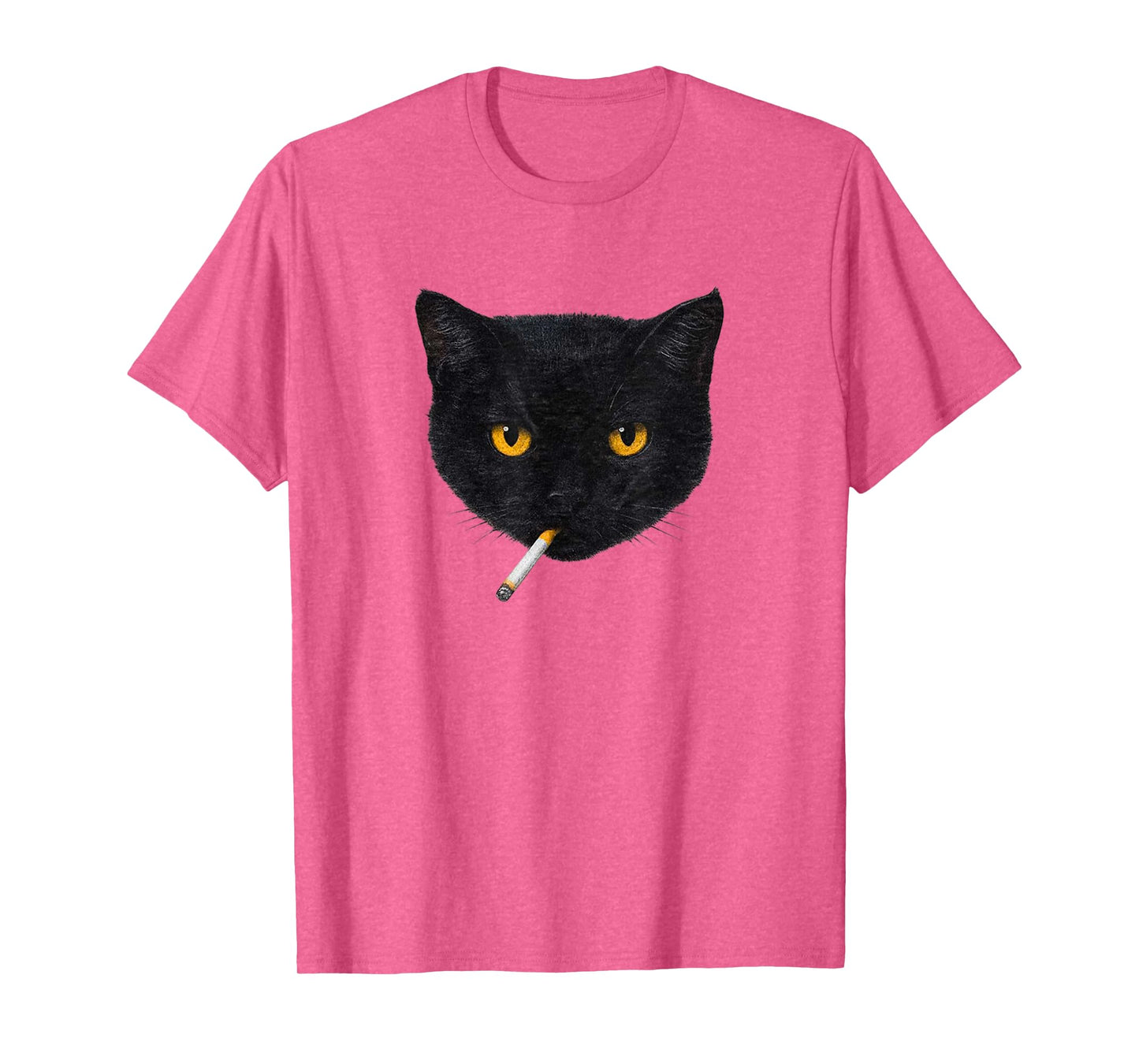 Smoking Cat Vintage Black Cat Retro 90s Funny Meme T-Shirt