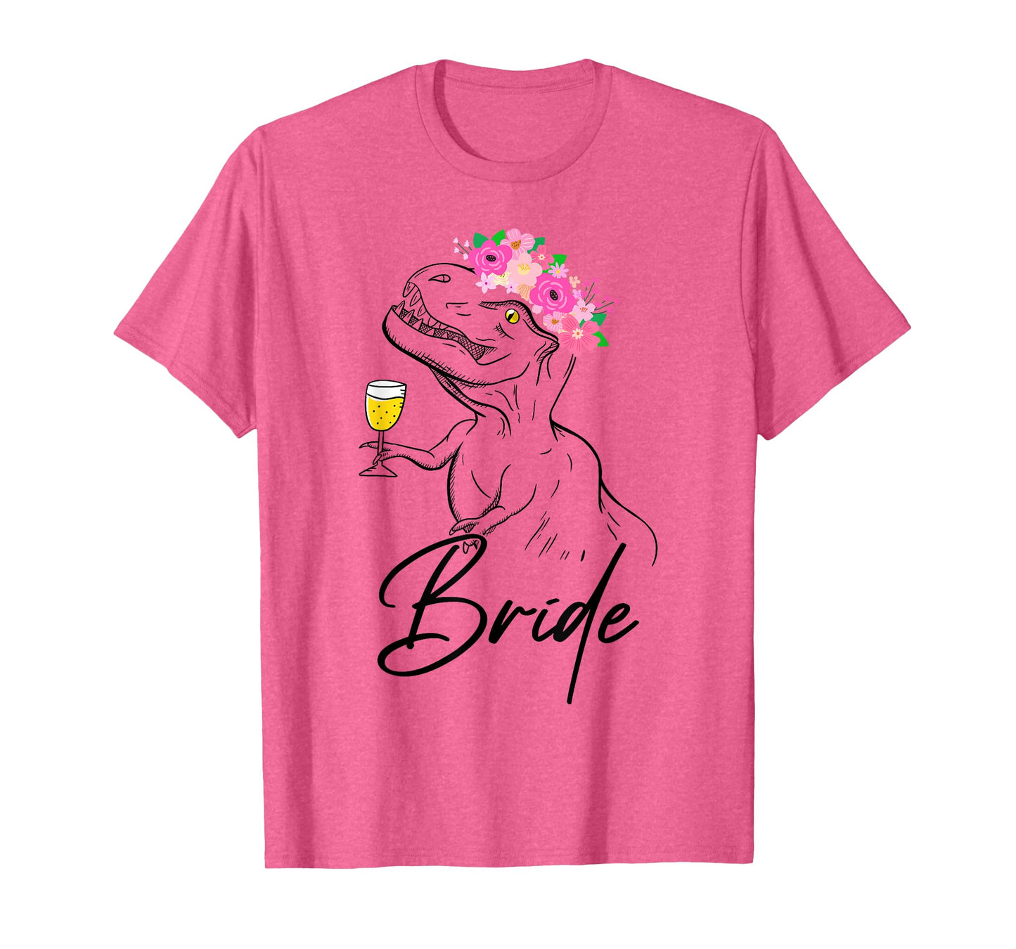 Bride Bridesmaid Flower Floral Dinosaur Bachelorette Party T-Shirt