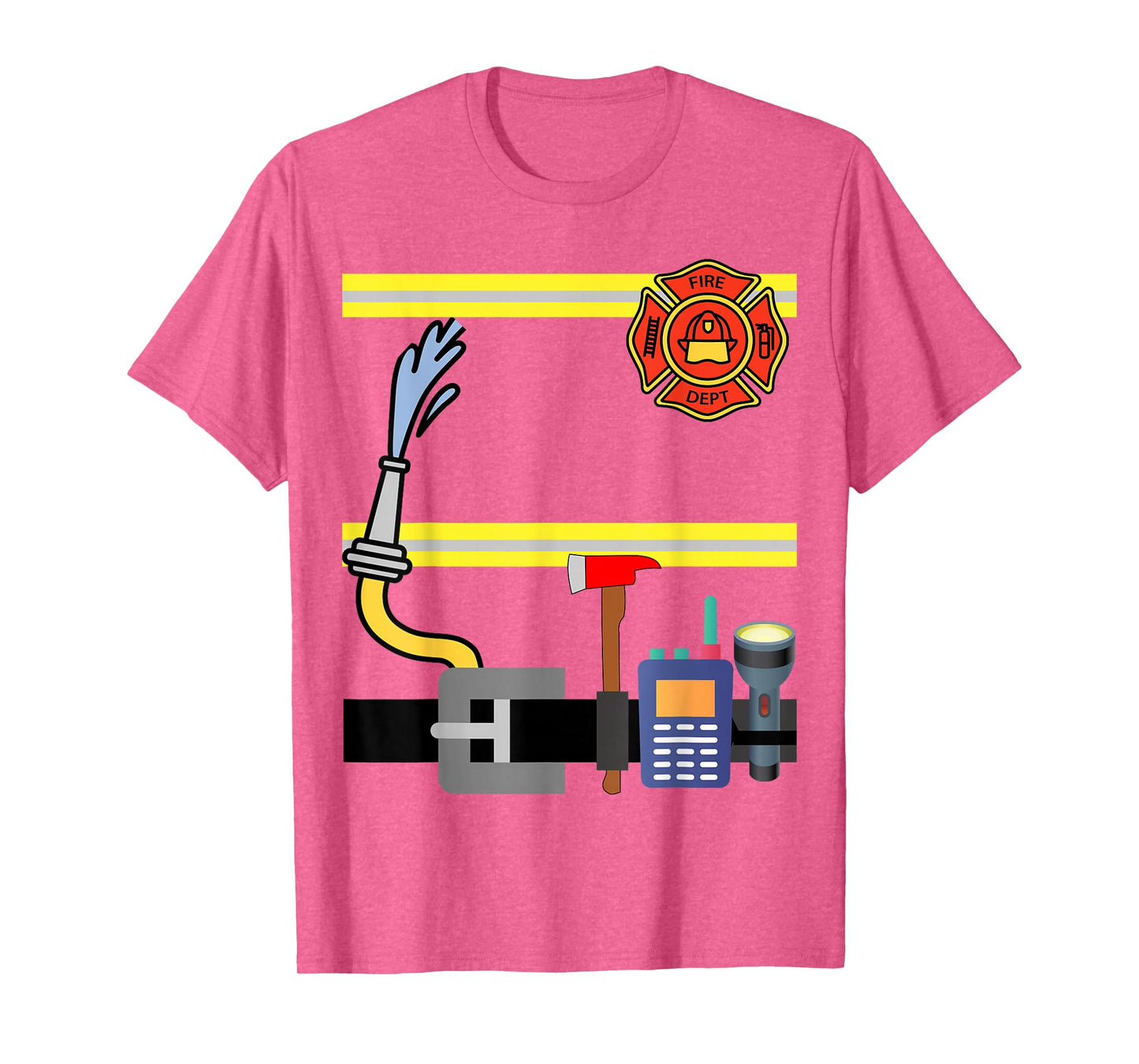 Boys girl men kid women's fireman firefighter lazy costume T-Shirt