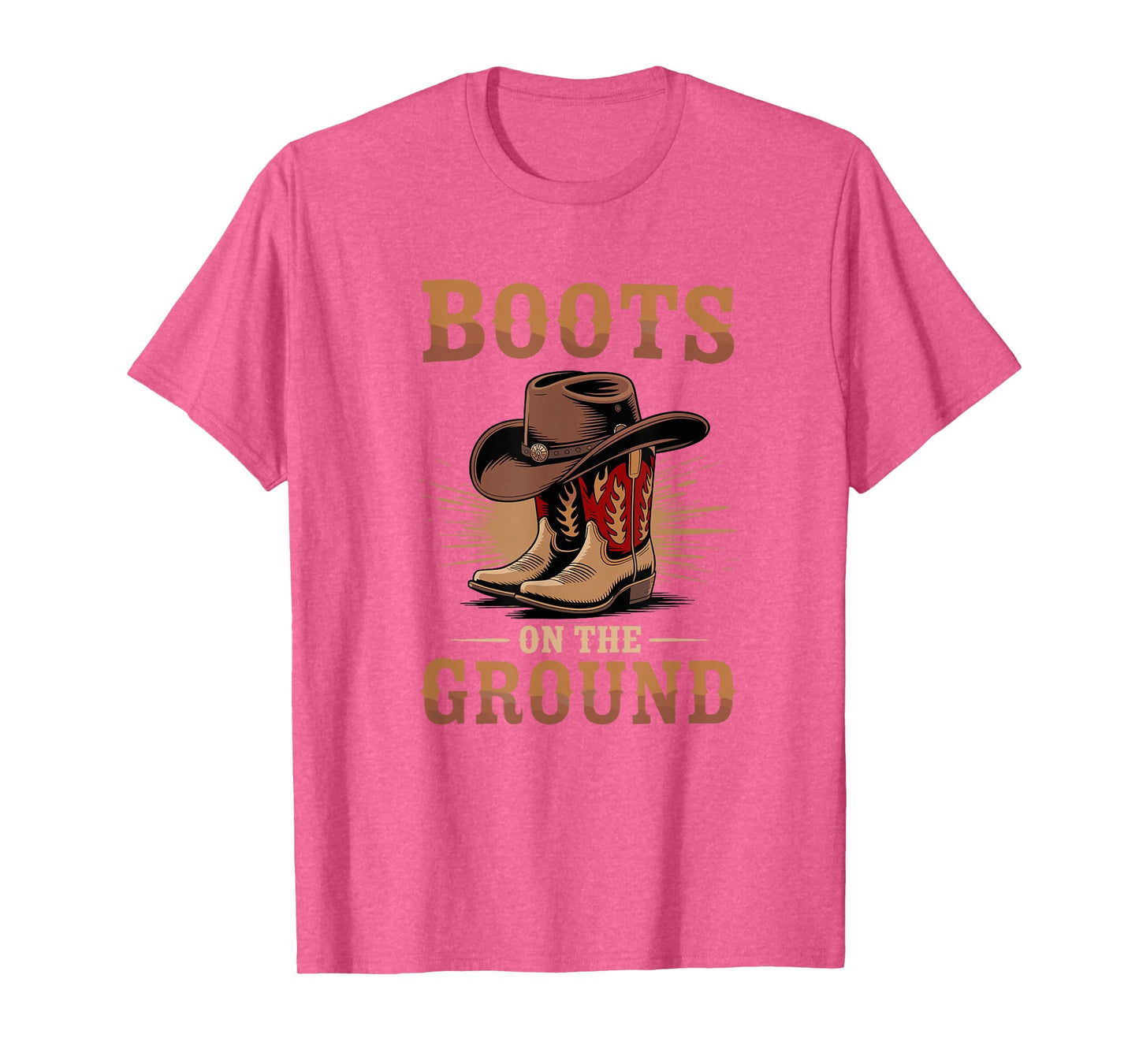Boots On The Ground Cowboy Boots Western Country Style T-Shirt